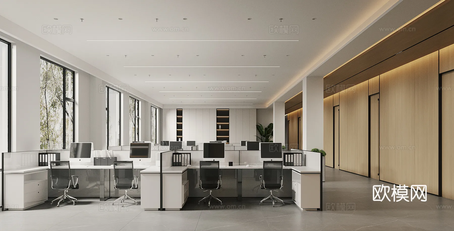 Office Space 3D Scenes – Office Room 3D Blocks – 083 – CORONA Render