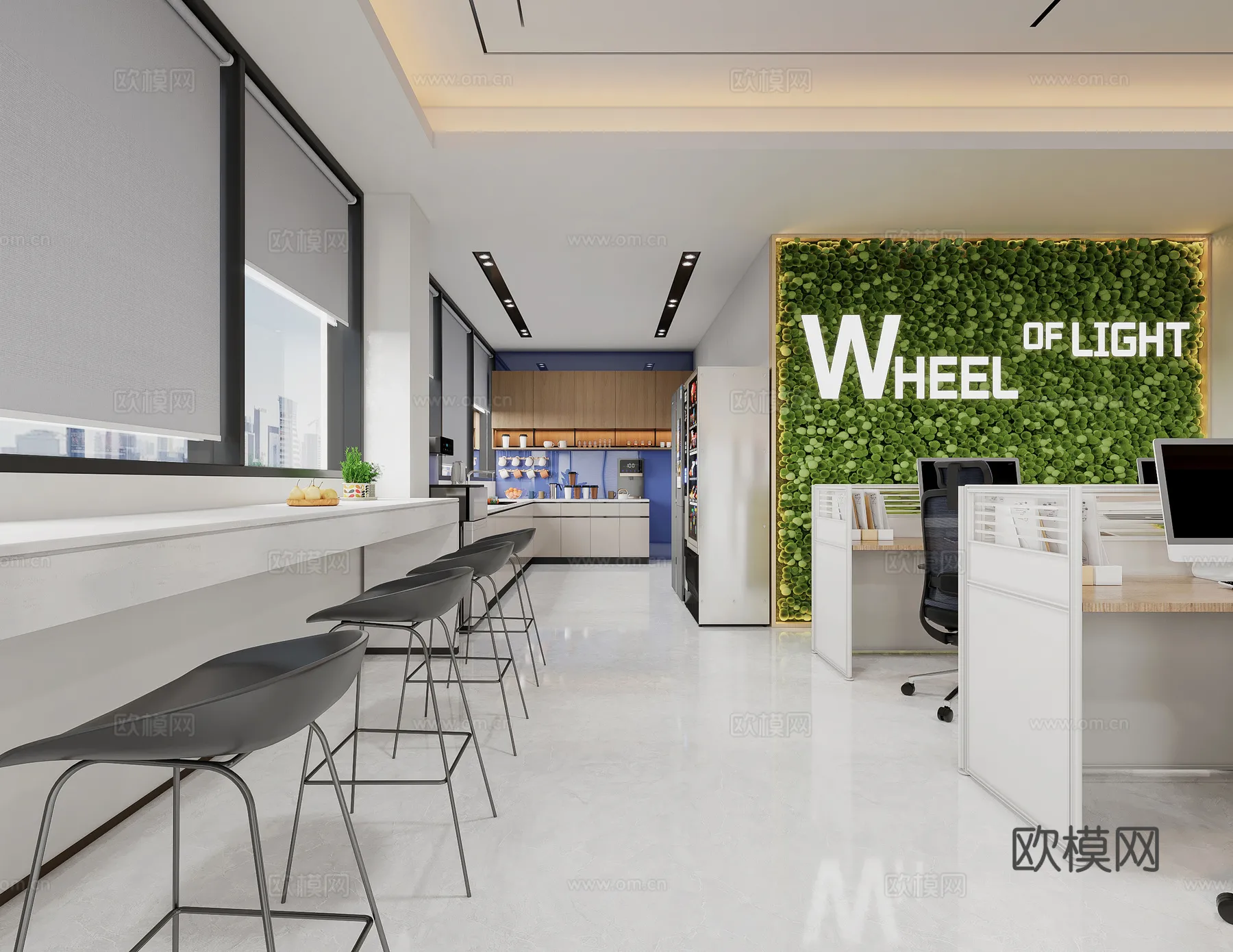 Office Space 3D Scenes – Office Room 3D Blocks – 084 – CORONA Render