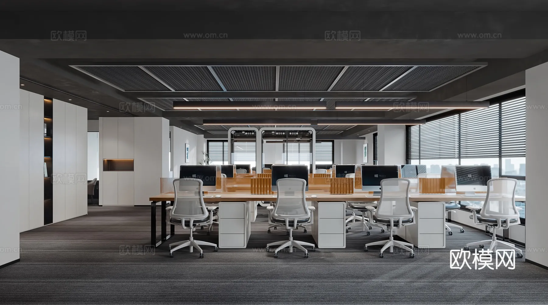 Office Space 3D Scenes – Office Room 3D Blocks – 087 – CORONA Render