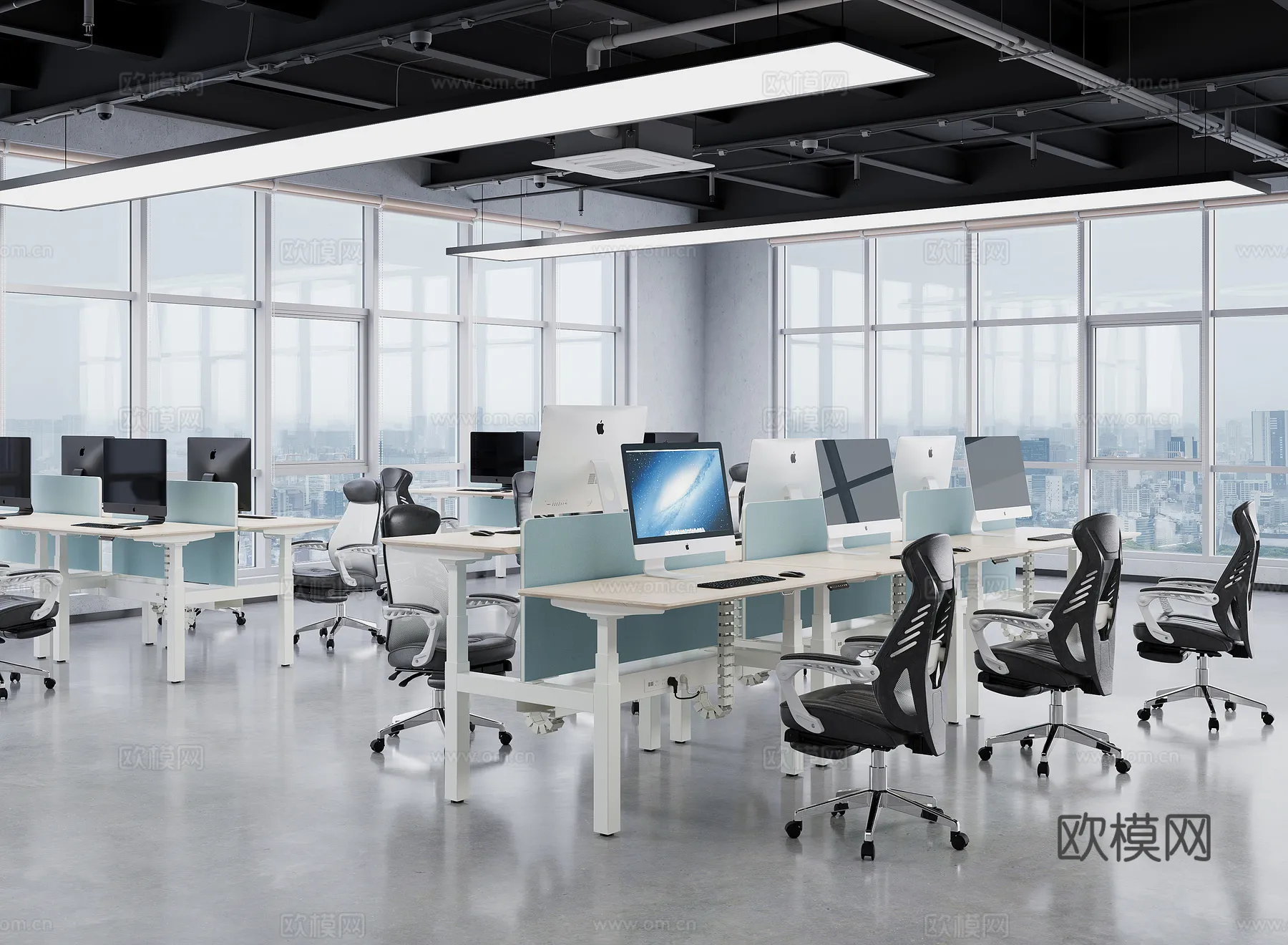 Office Space 3D Scenes – Office Room 3D Blocks – 088 – CORONA Render
