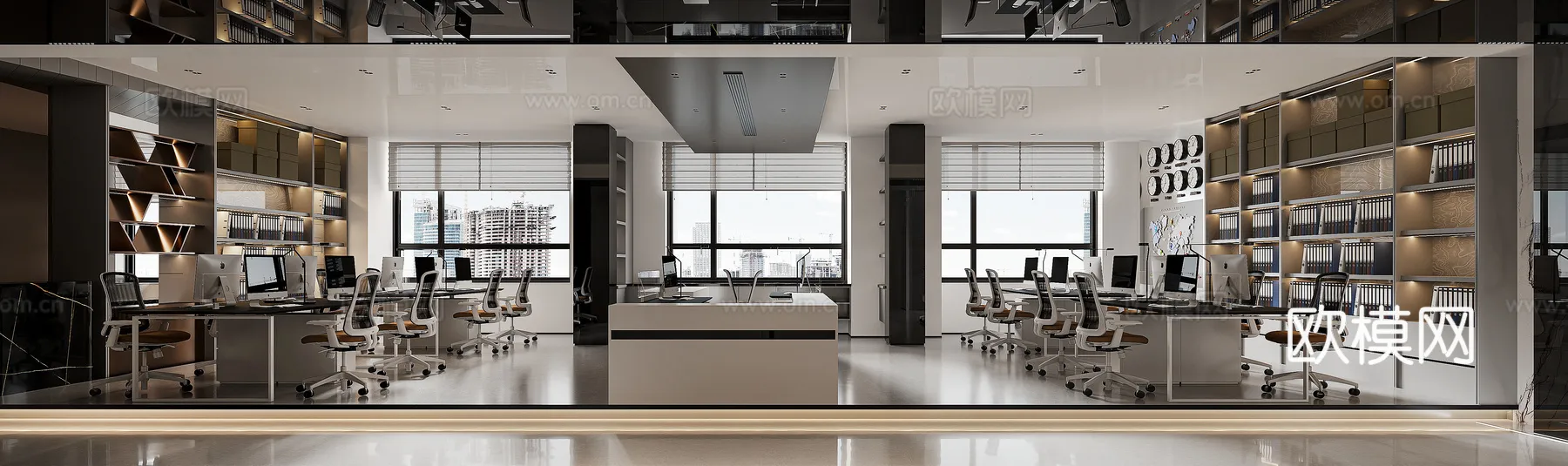 Office Space 3D Scenes – Office Room 3D Blocks – 090 – CORONA Render