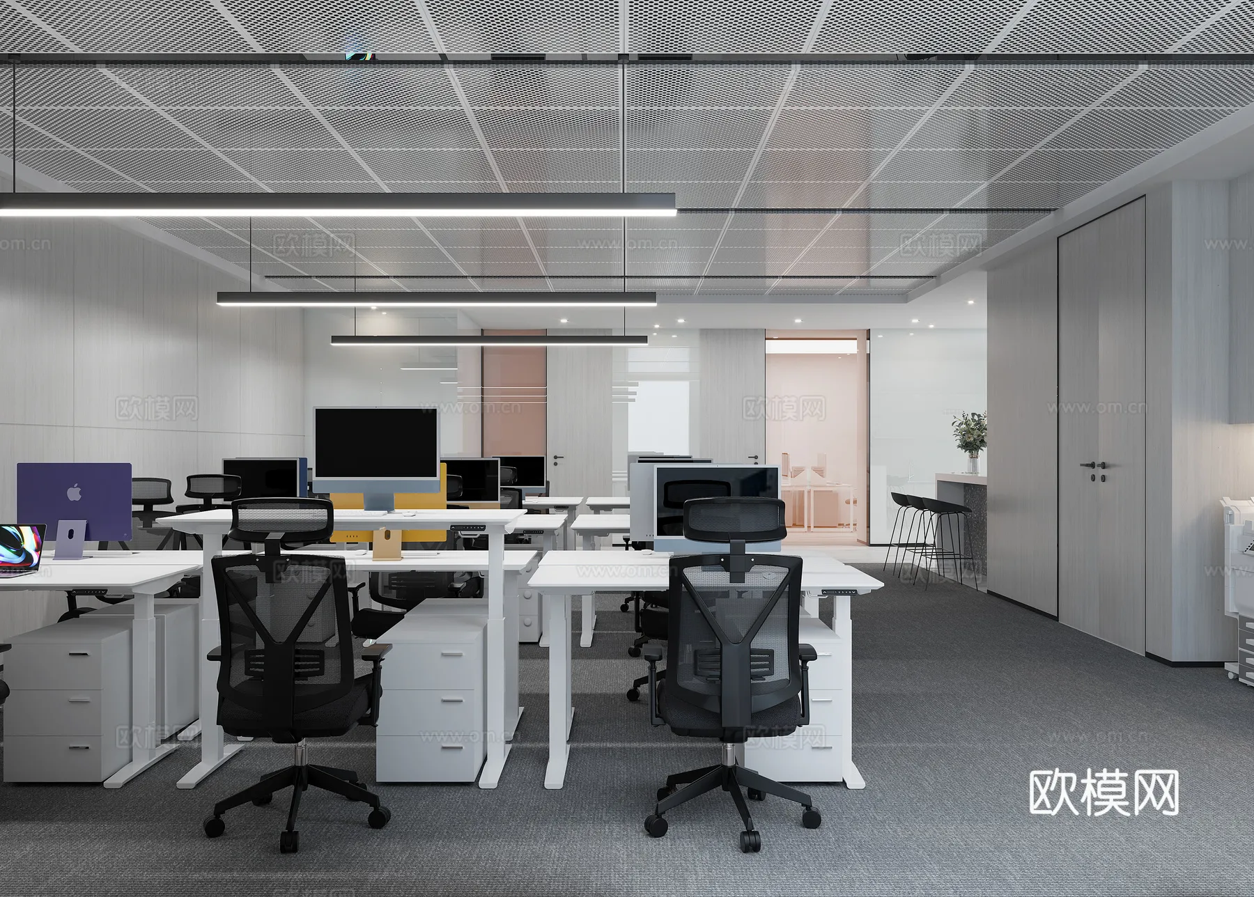 Office Space 3D Scenes – Office Room 3D Blocks – 092 – CORONA Render