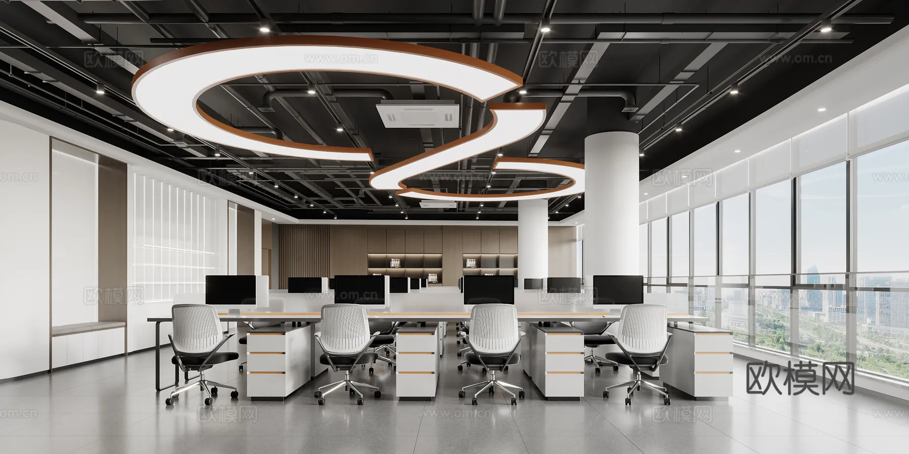 Office Space 3D Scenes – Office Room 3D Blocks – 093 – CORONA Render