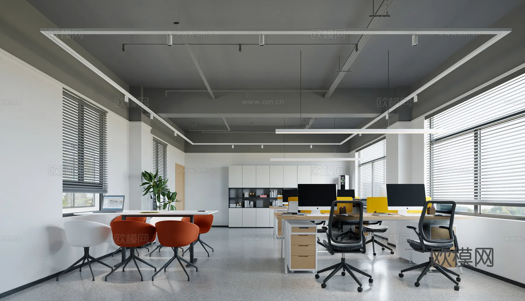 Office Space 3D Scenes – Office Room 3D Blocks – 098 – CORONA Render