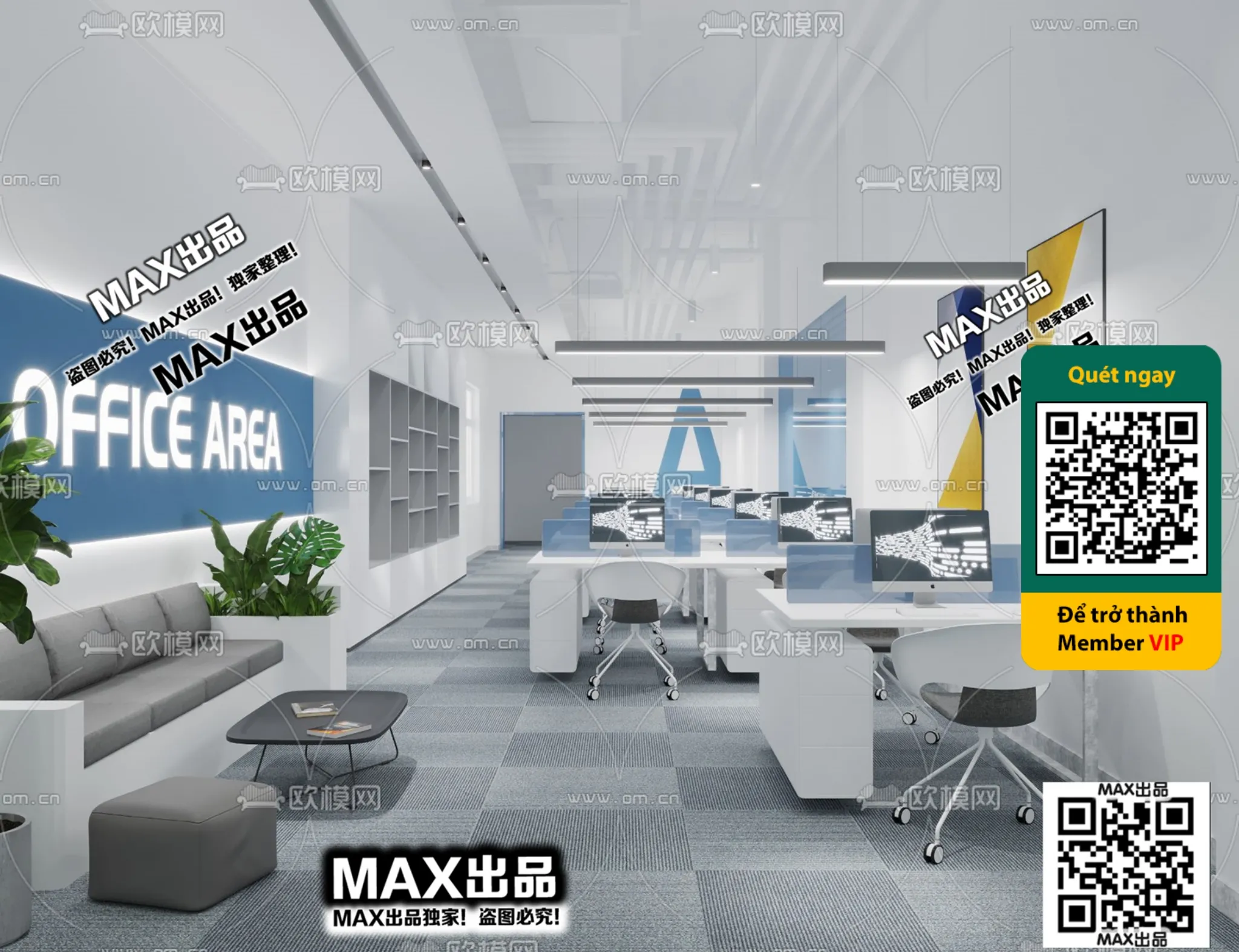 OFFICE SPACE – VRAY / CORONA – 3D MODEL – 4715 OFFICE SPACE – VRAY / CORONA – 3D MODEL – 4715