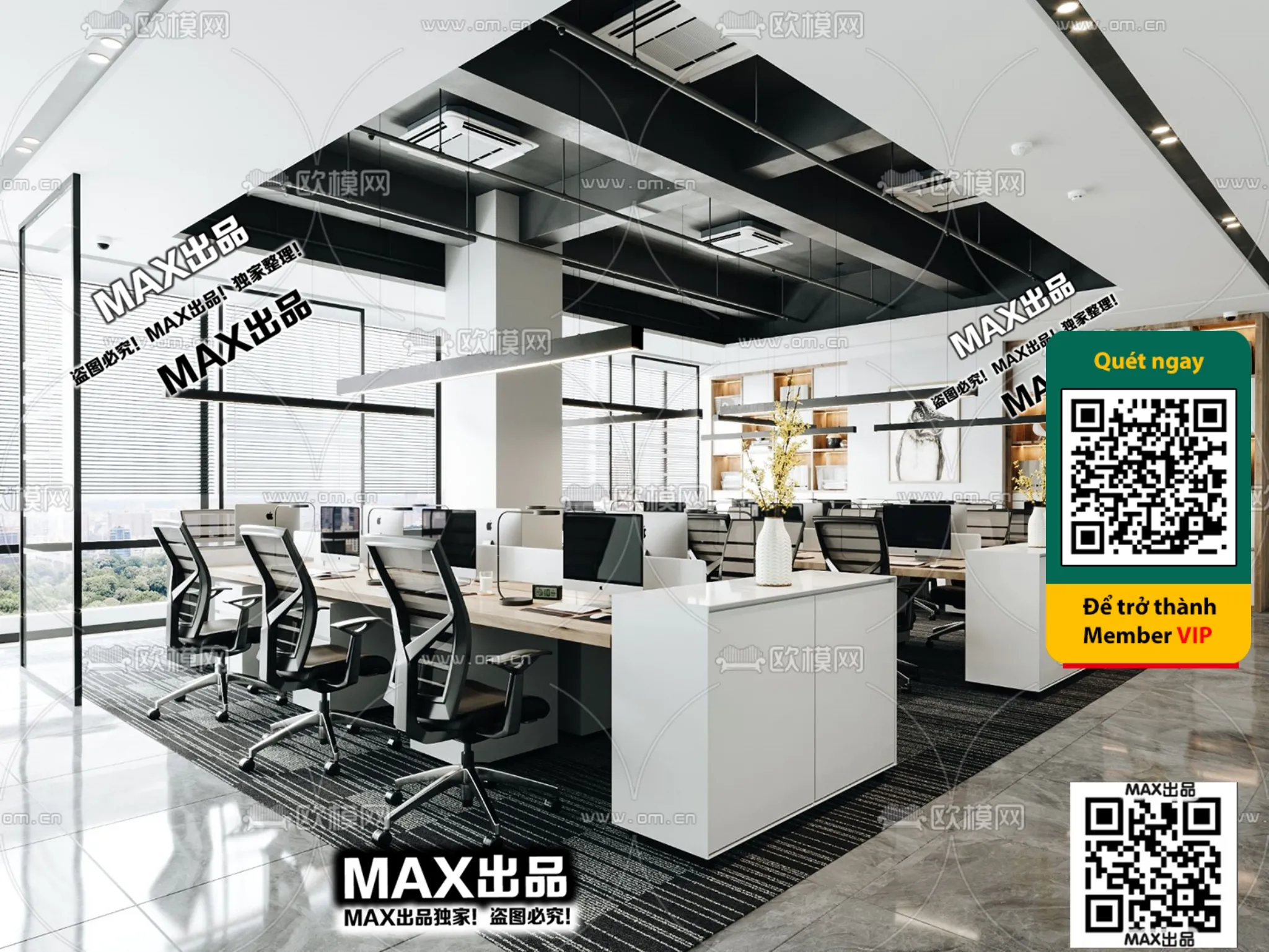 OFFICE SPACE – VRAY / CORONA – 3D MODEL – 4716 OFFICE SPACE – VRAY / CORONA – 3D MODEL – 4716