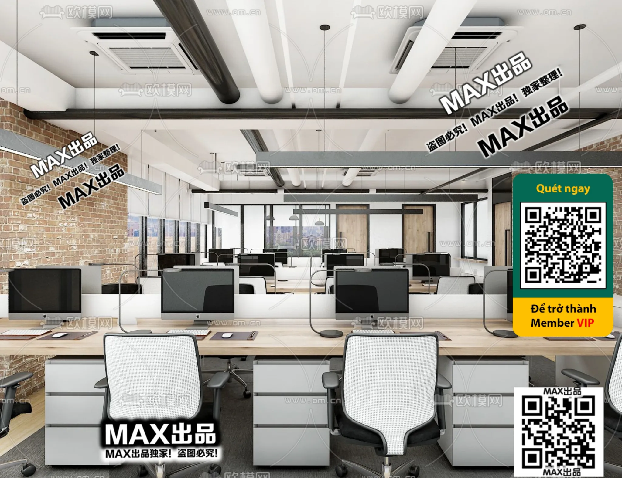 OFFICE SPACE – VRAY / CORONA – 3D MODEL – 4717 OFFICE SPACE – VRAY / CORONA – 3D MODEL – 4717