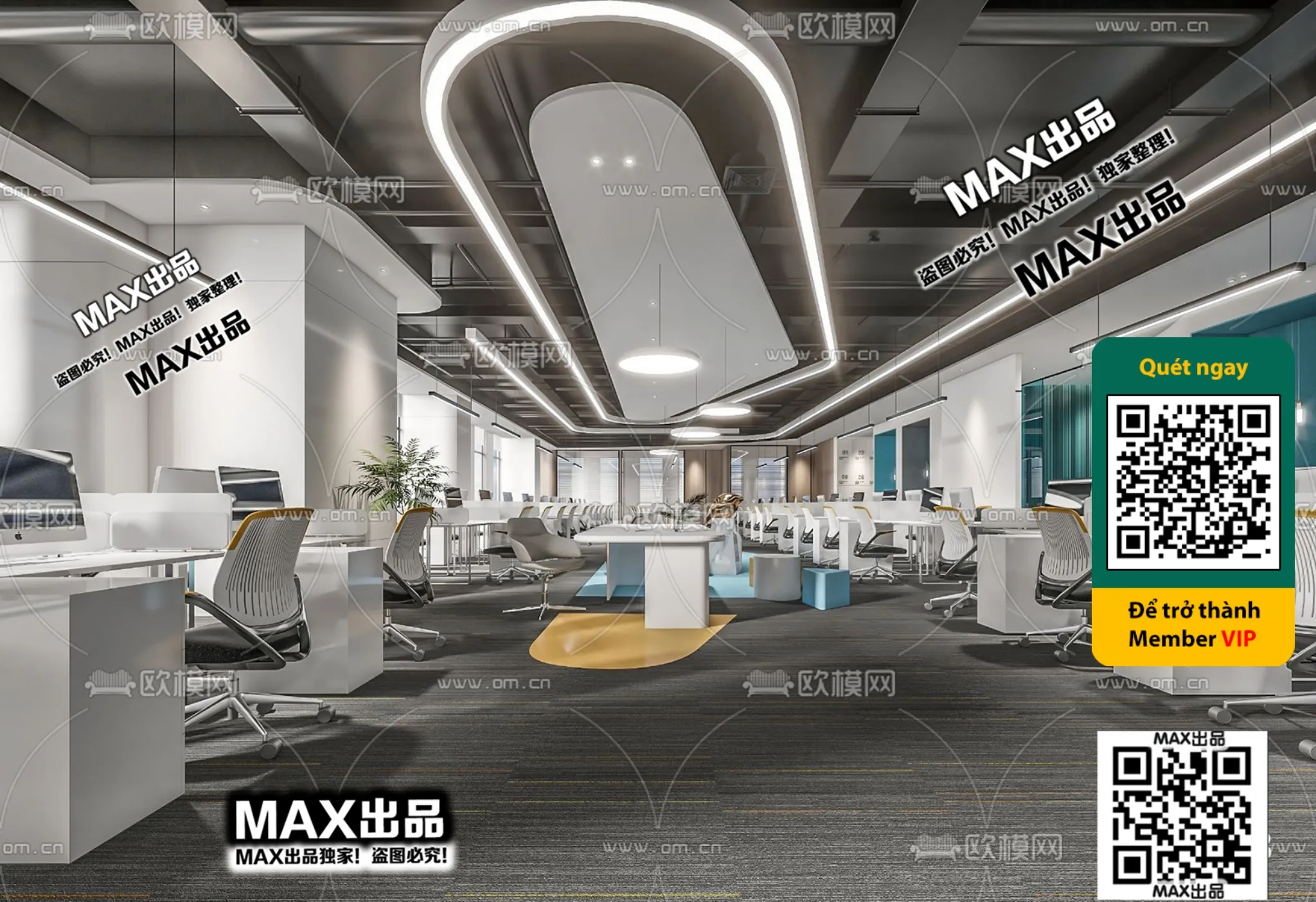 OFFICE SPACE – VRAY / CORONA – 3D MODEL – 4718 OFFICE SPACE – VRAY / CORONA – 3D MODEL – 4718