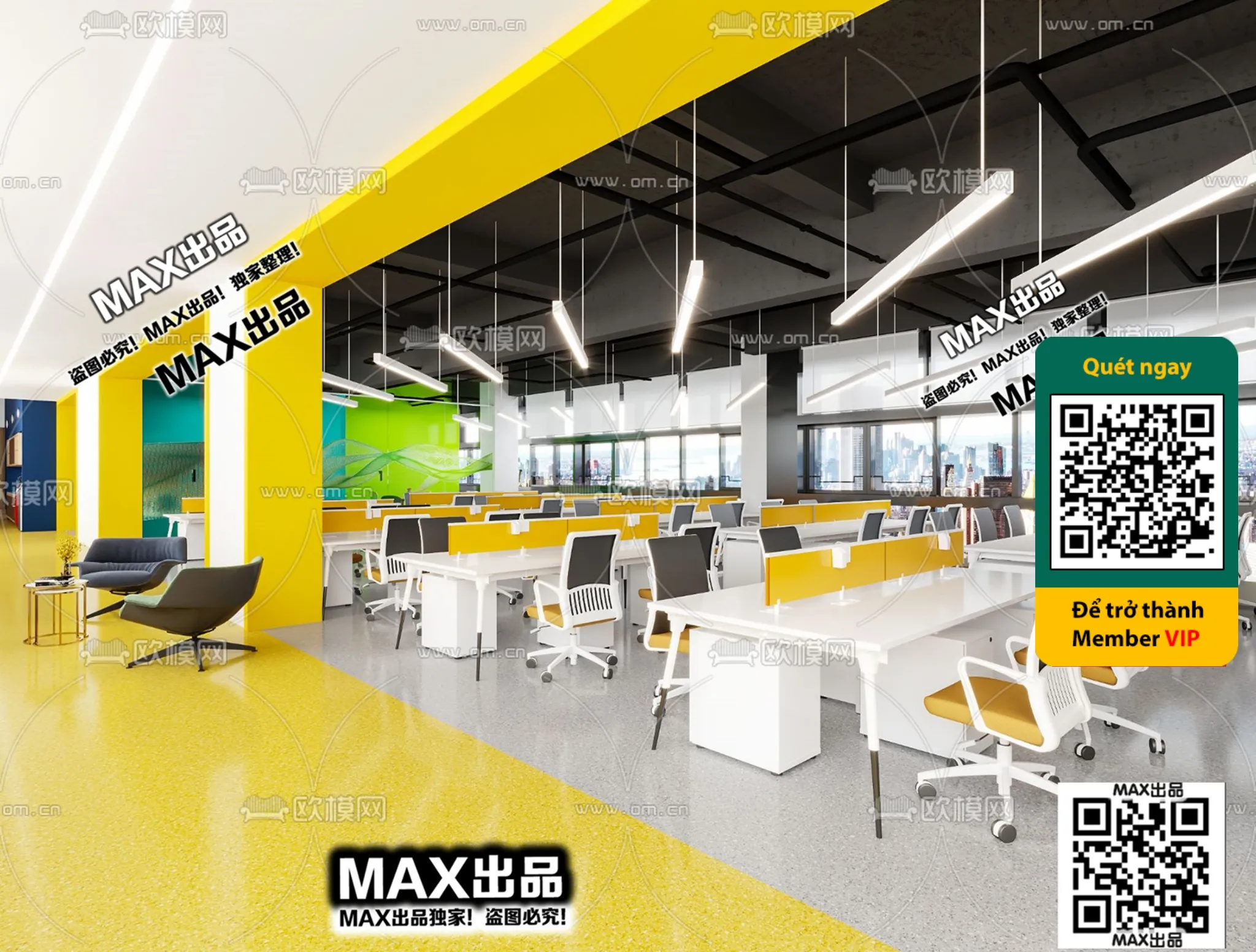 OFFICE SPACE – VRAY / CORONA – 3D MODEL – 4722 OFFICE SPACE – VRAY / CORONA – 3D MODEL – 4722