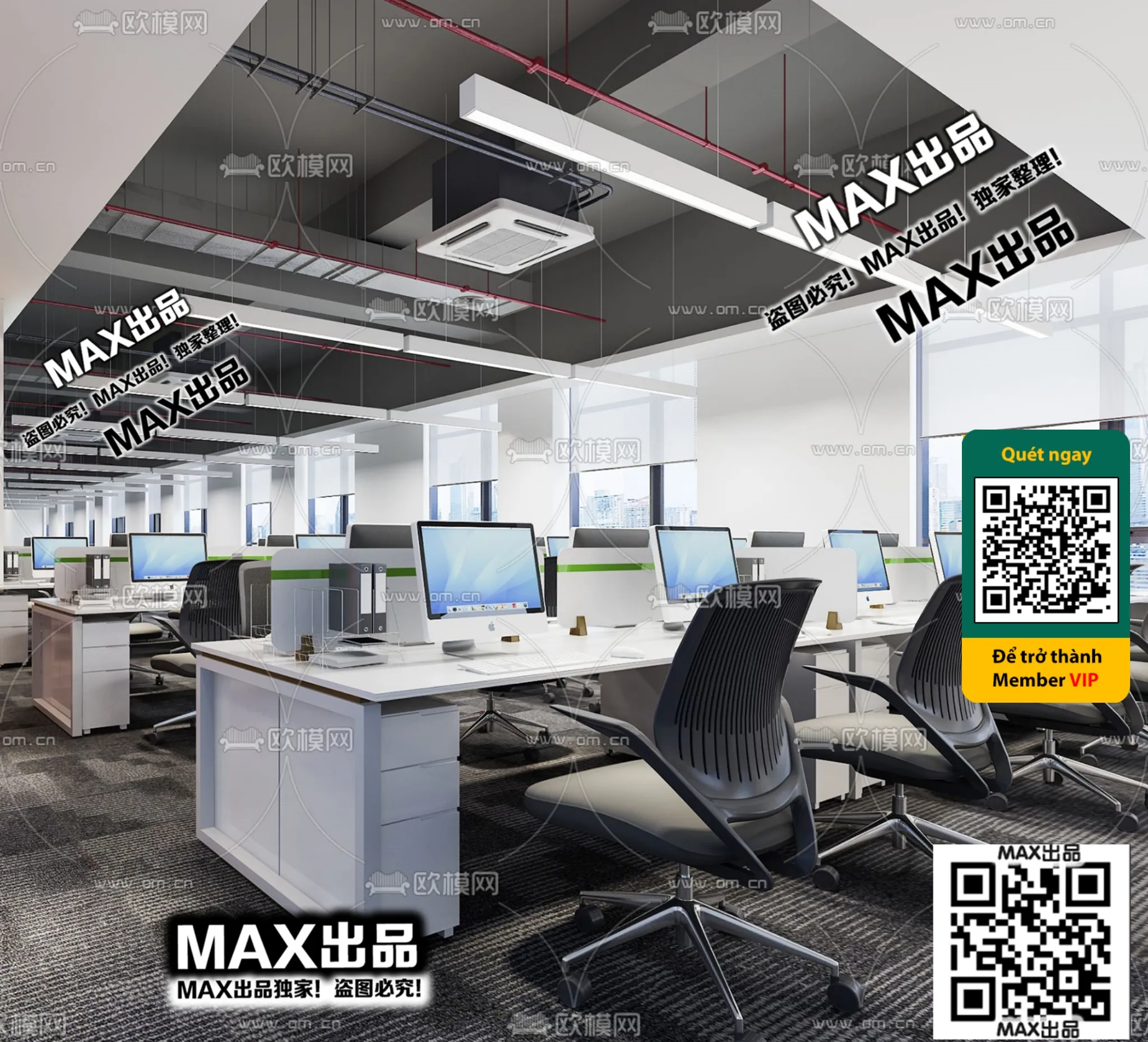 OFFICE SPACE – VRAY / CORONA – 3D MODEL – 4724 OFFICE SPACE – VRAY / CORONA – 3D MODEL – 4724