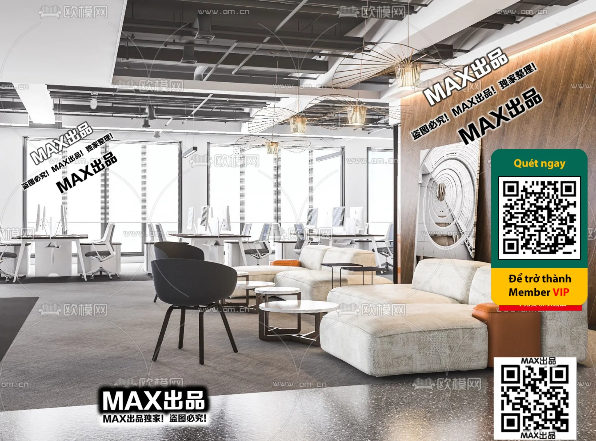 OFFICE SPACE – VRAY / CORONA – 3D MODEL – 4725 OFFICE SPACE – VRAY / CORONA – 3D MODEL – 4725