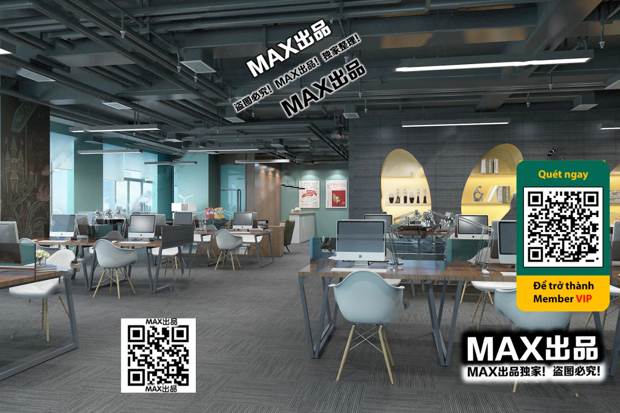 OFFICE SPACE – VRAY / CORONA – 3D MODEL – 4731 OFFICE SPACE – VRAY / CORONA – 3D MODEL – 4731