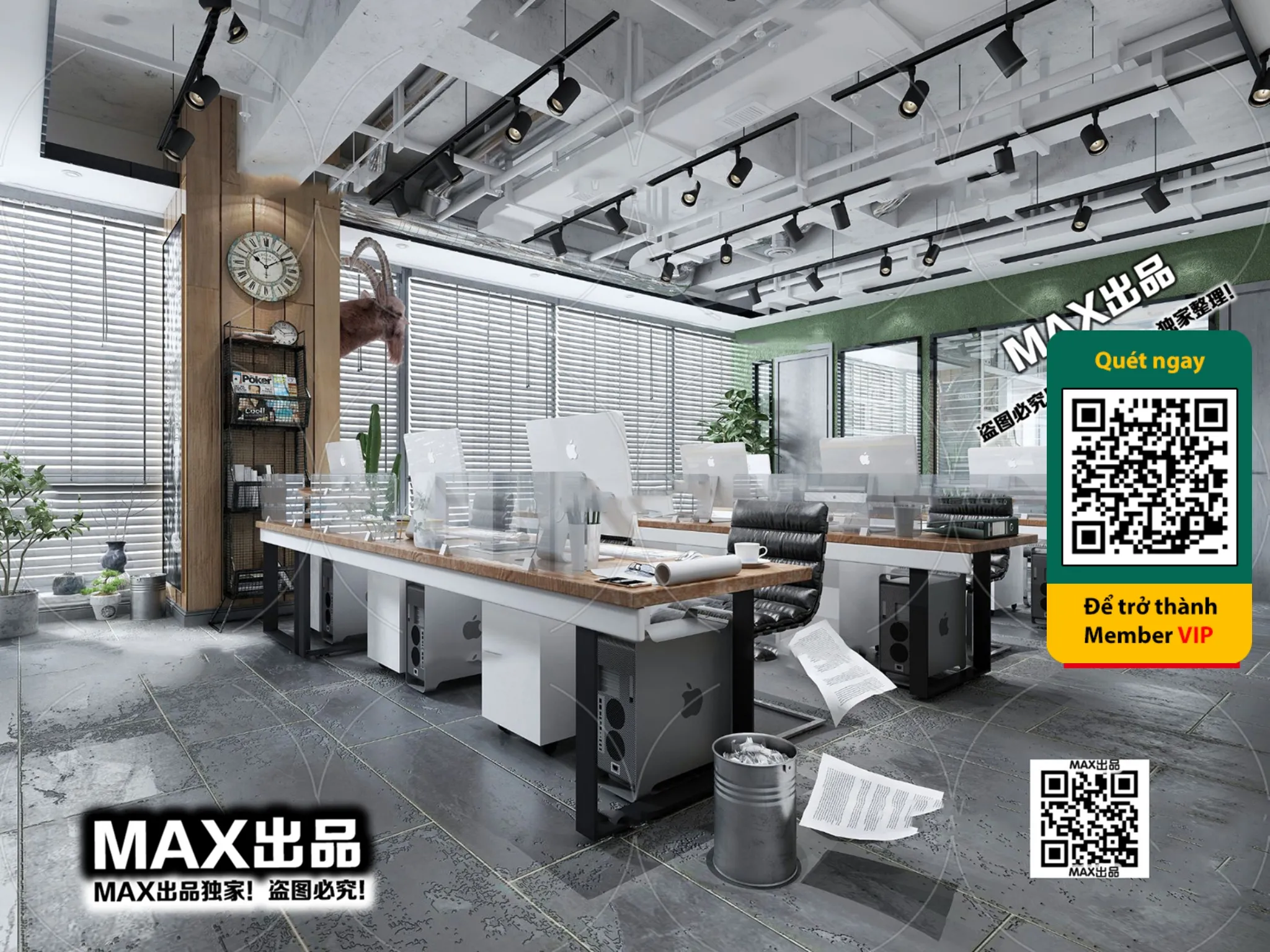 OFFICE SPACE – VRAY / CORONA – 3D MODEL – 4732 OFFICE SPACE – VRAY / CORONA – 3D MODEL – 4732