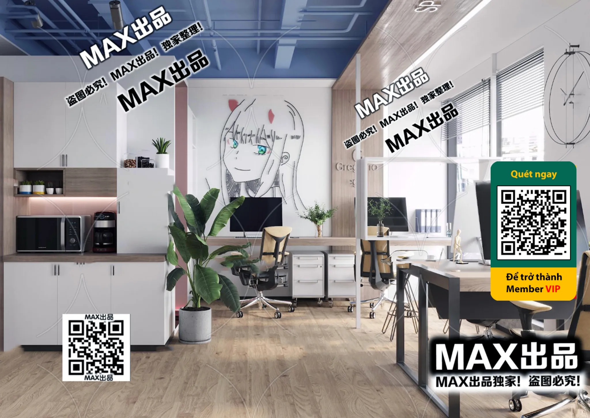 OFFICE SPACE – VRAY / CORONA – 3D MODEL – 4734 OFFICE SPACE – VRAY / CORONA – 3D MODEL – 4734