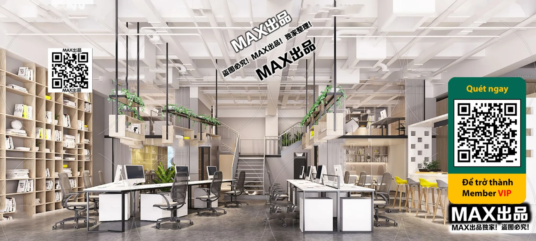 OFFICE SPACE – VRAY / CORONA – 3D MODEL – 4735 OFFICE SPACE – VRAY / CORONA – 3D MODEL – 4735