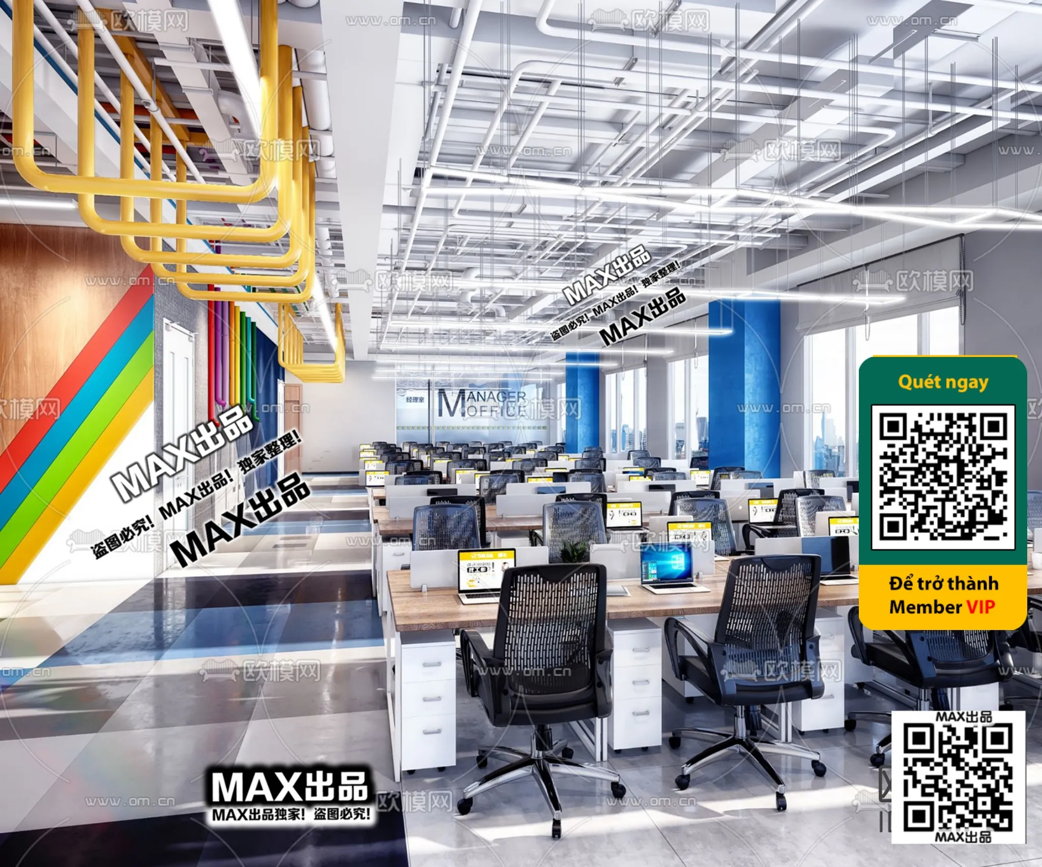 OFFICE SPACE – VRAY / CORONA – 3D MODEL – 4744 OFFICE SPACE – VRAY / CORONA – 3D MODEL – 4744