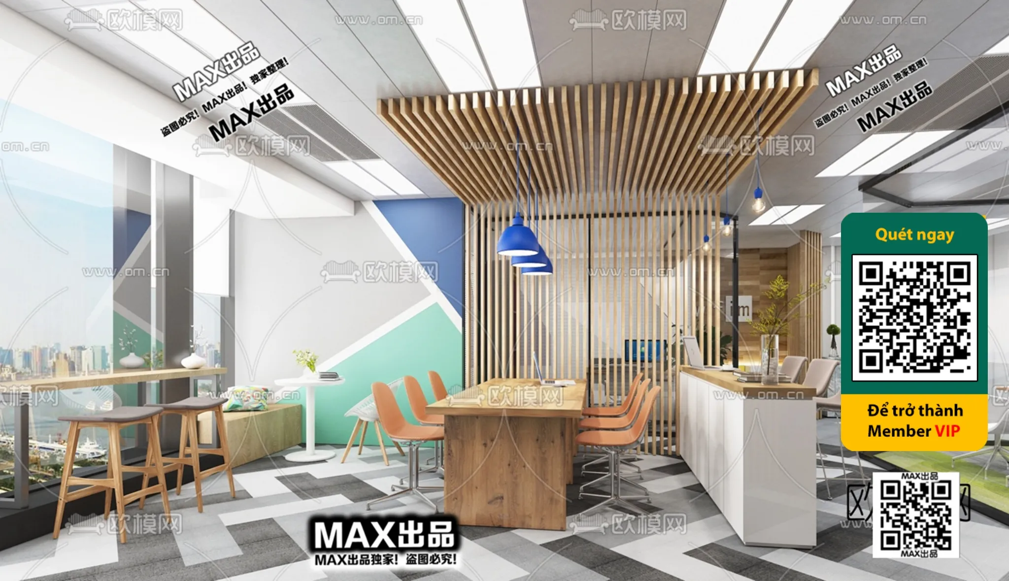 OFFICE SPACE – VRAY / CORONA – 3D MODEL – 4749