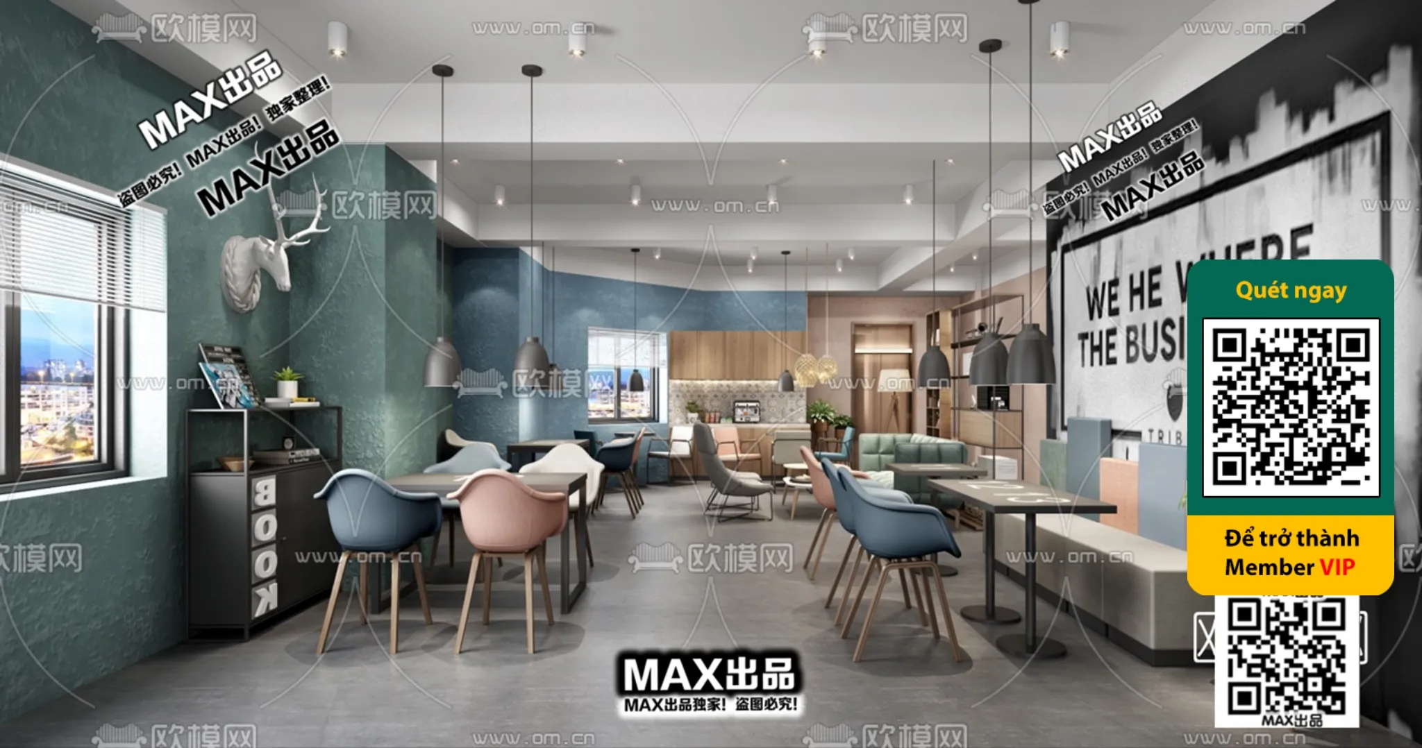 OFFICE SPACE – VRAY / CORONA – 3D MODEL – 4752
