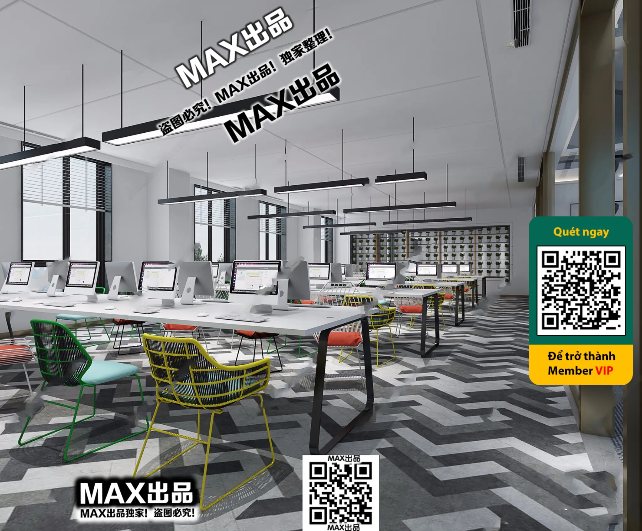 OFFICE SPACE – VRAY / CORONA – 3D MODEL – 4753