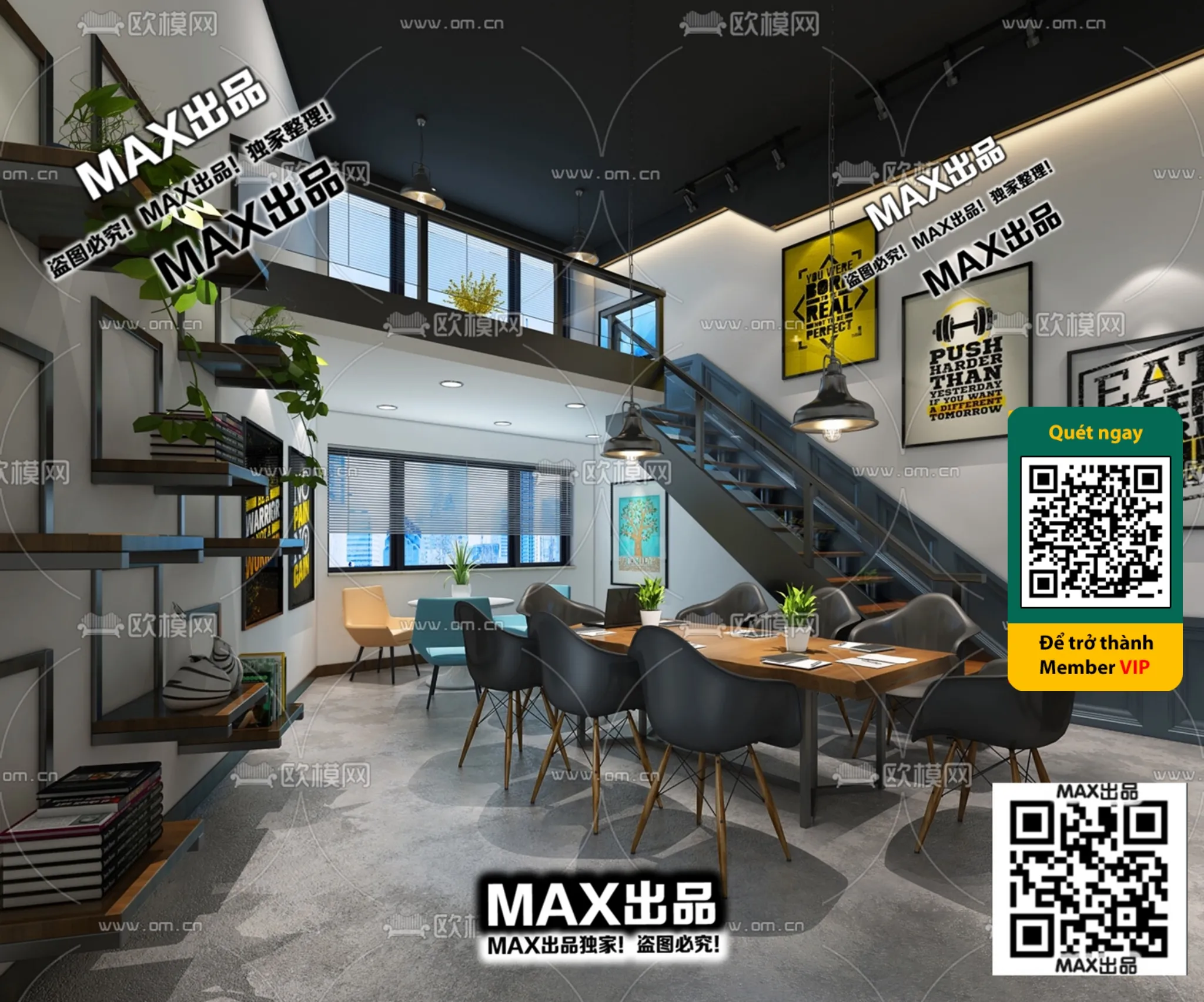 OFFICE SPACE – VRAY / CORONA – 3D MODEL – 4766