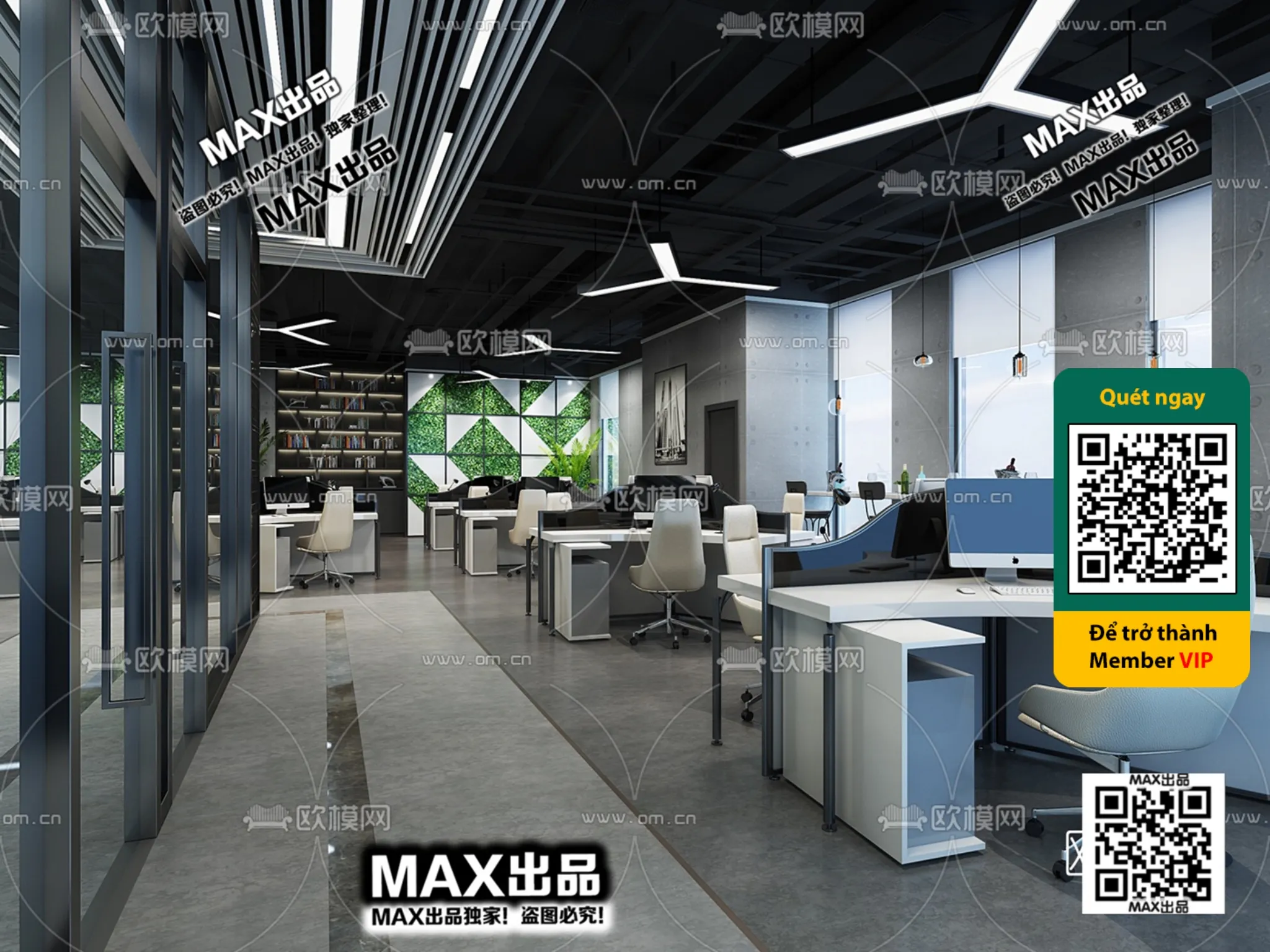 OFFICE SPACE – VRAY / CORONA – 3D MODEL – 4768
