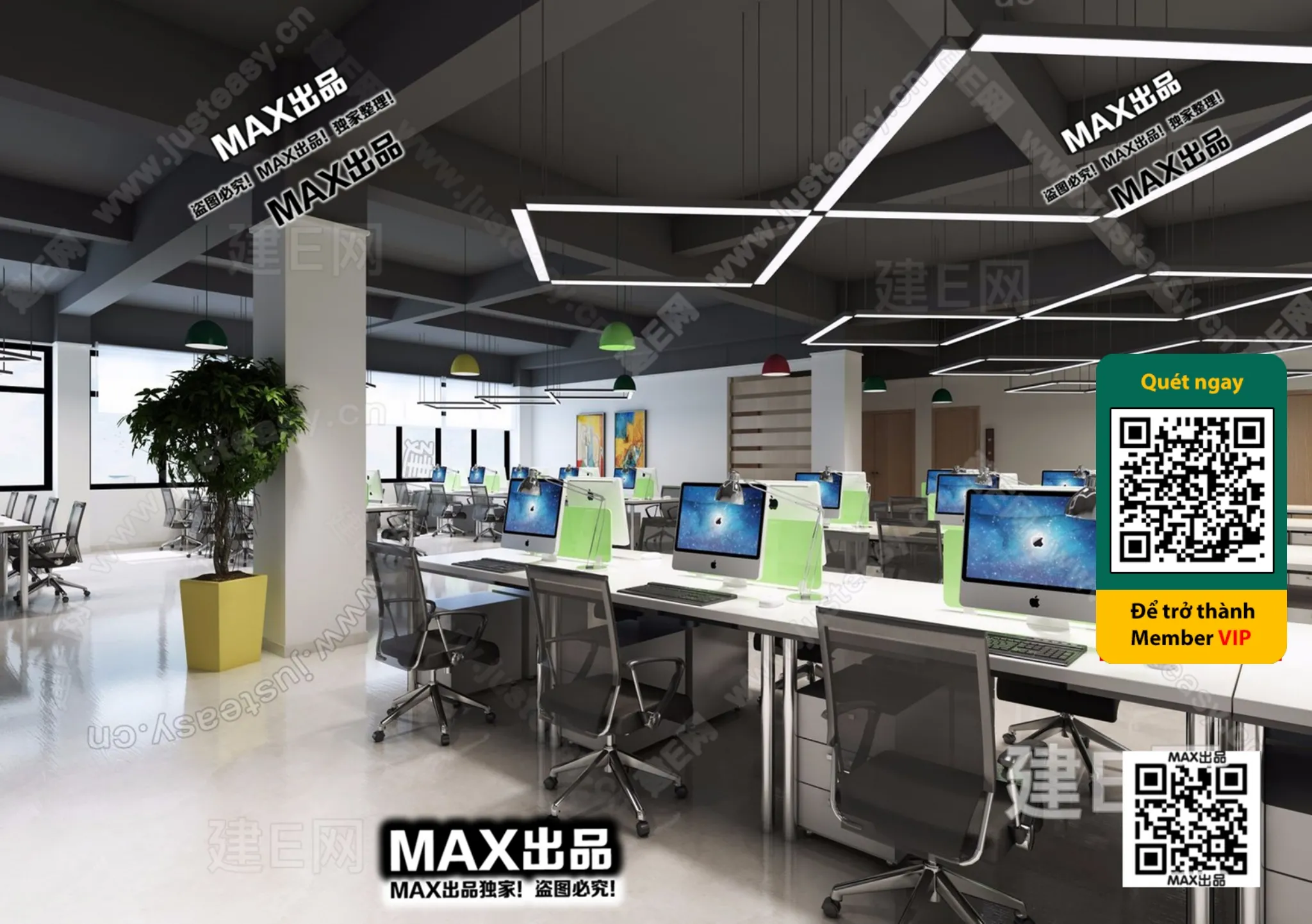 OFFICE SPACE – VRAY / CORONA – 3D MODEL – 4769