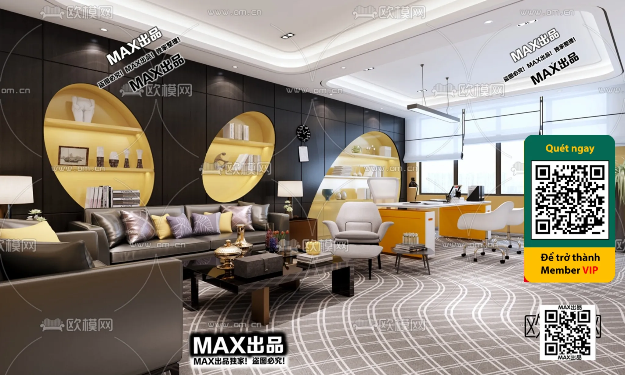 OFFICE SPACE – VRAY / CORONA – 3D MODEL – 4776