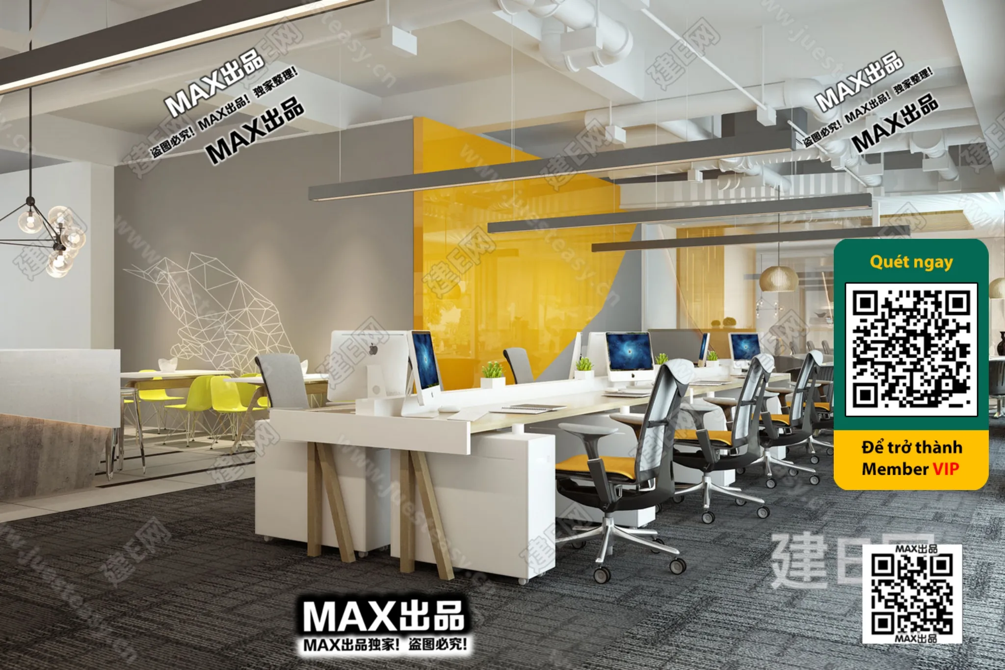 OFFICE SPACE – VRAY / CORONA – 3D MODEL – 4777