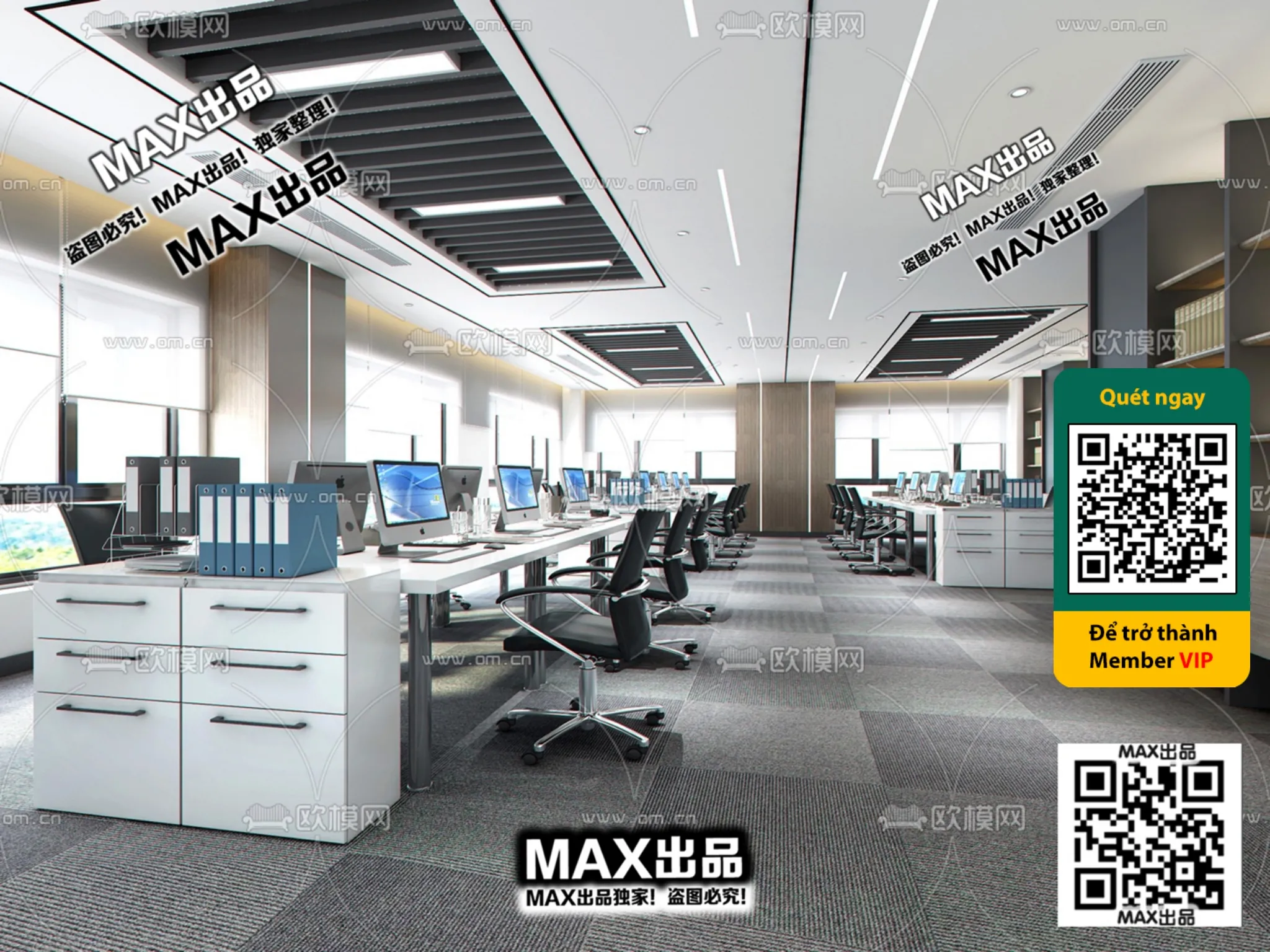 OFFICE SPACE – VRAY / CORONA – 3D MODEL – 4780