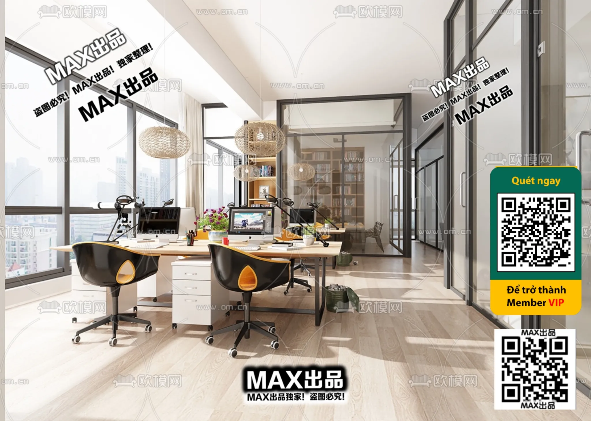 OFFICE SPACE – VRAY / CORONA – 3D MODEL – 4794