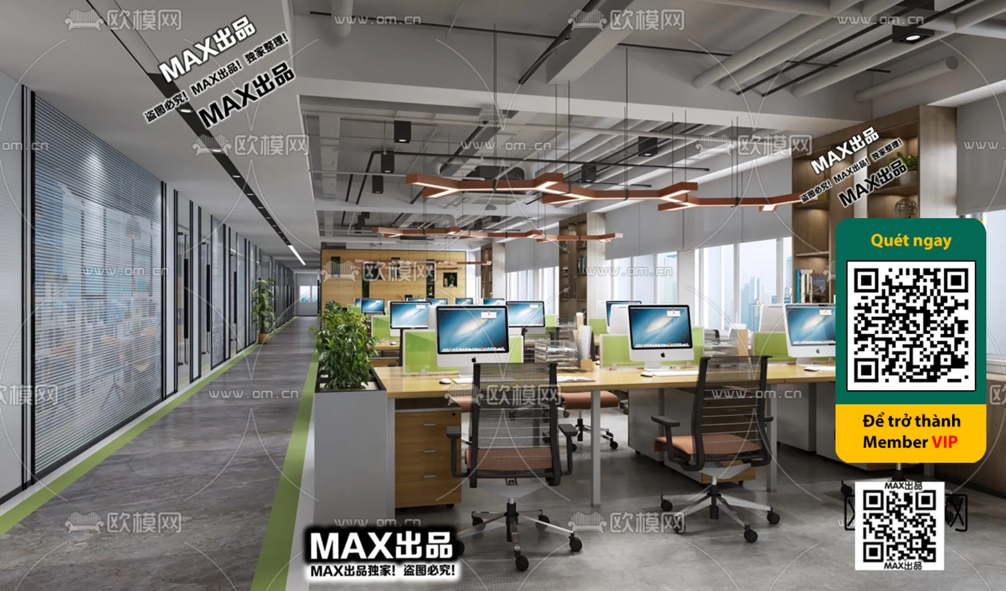 OFFICE SPACE – VRAY / CORONA – 3D MODEL – 4800