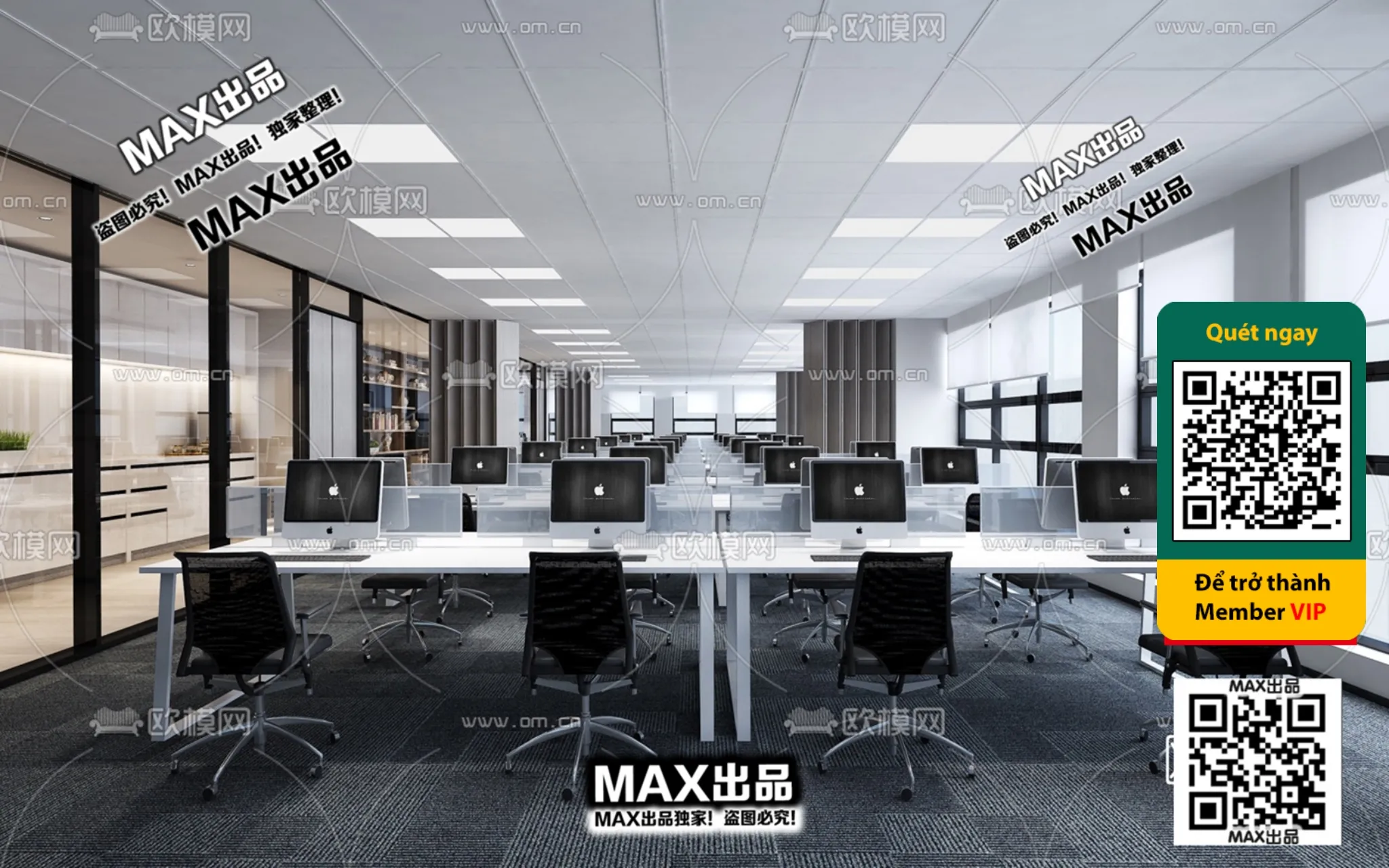 OFFICE SPACE – VRAY / CORONA – 3D MODEL – 4801