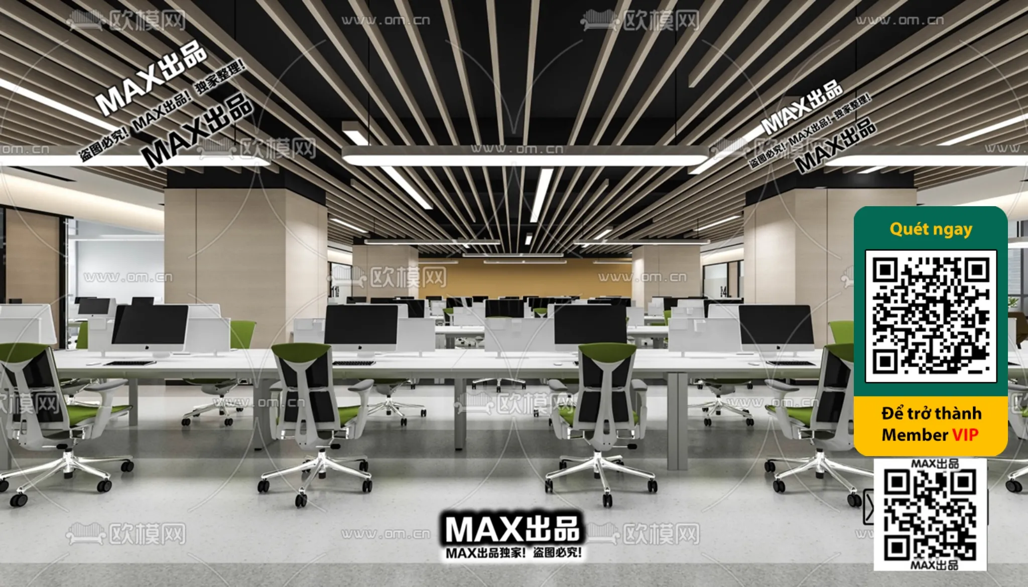 OFFICE SPACE – VRAY / CORONA – 3D MODEL – 4802