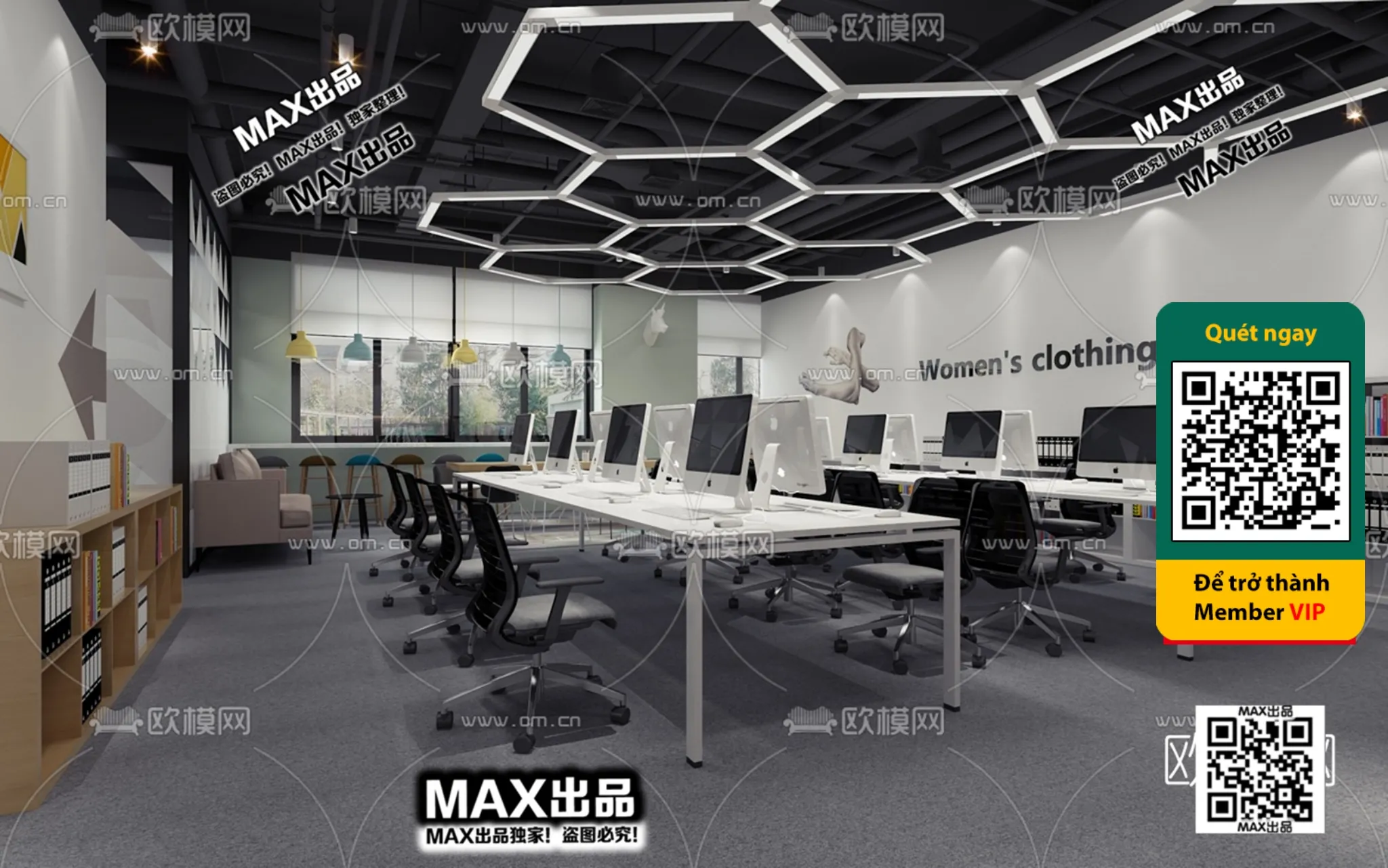 OFFICE SPACE – VRAY / CORONA – 3D MODEL – 4804