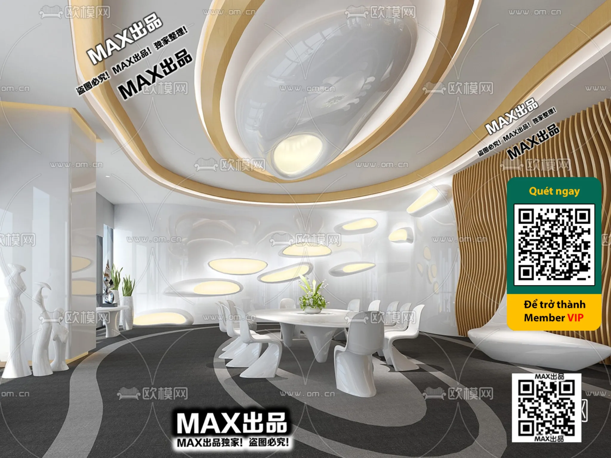 OFFICE SPACE – VRAY / CORONA – 3D MODEL – 4809