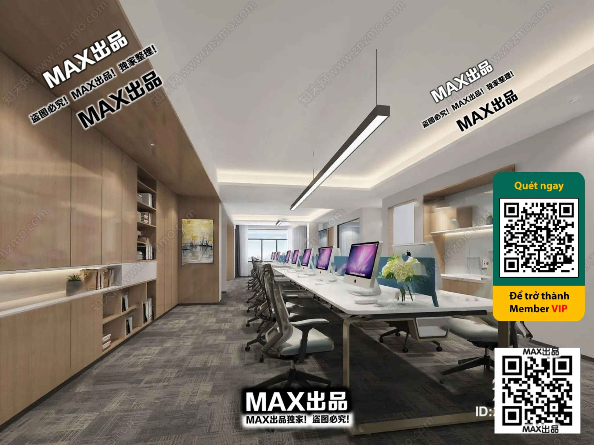 OFFICE SPACE – VRAY / CORONA – 3D MODEL – 4810