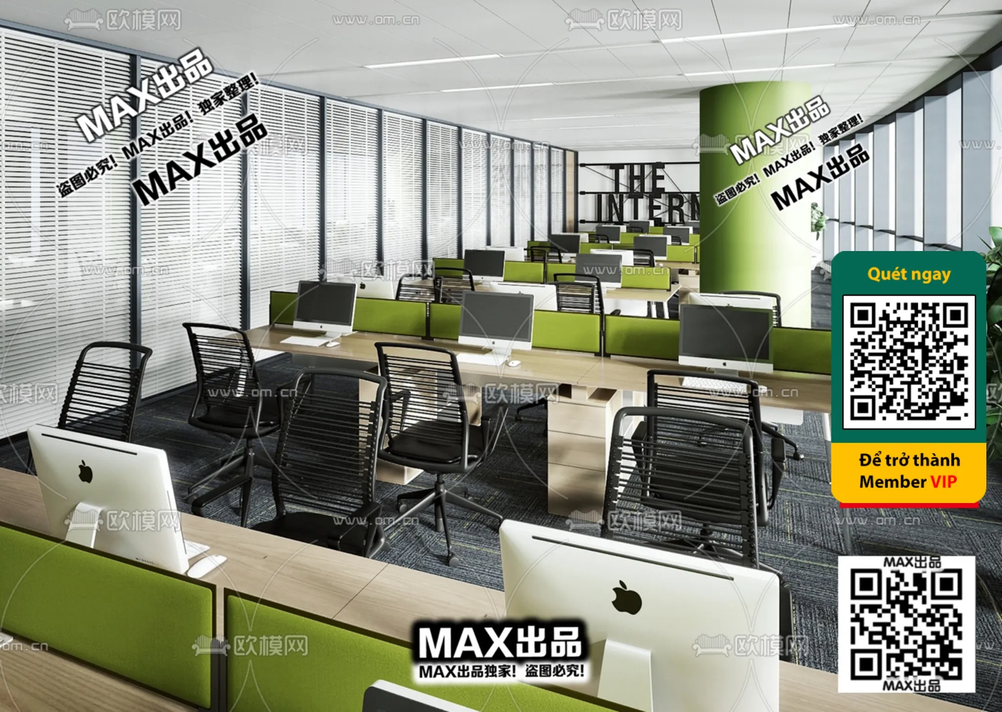 OFFICE SPACE – VRAY / CORONA – 3D MODEL – 4811