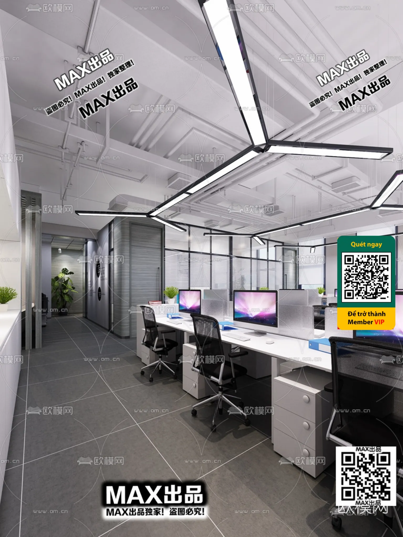 OFFICE SPACE – VRAY / CORONA – 3D MODEL – 4814 OFFICE SPACE – VRAY / CORONA – 3D MODEL – 4814