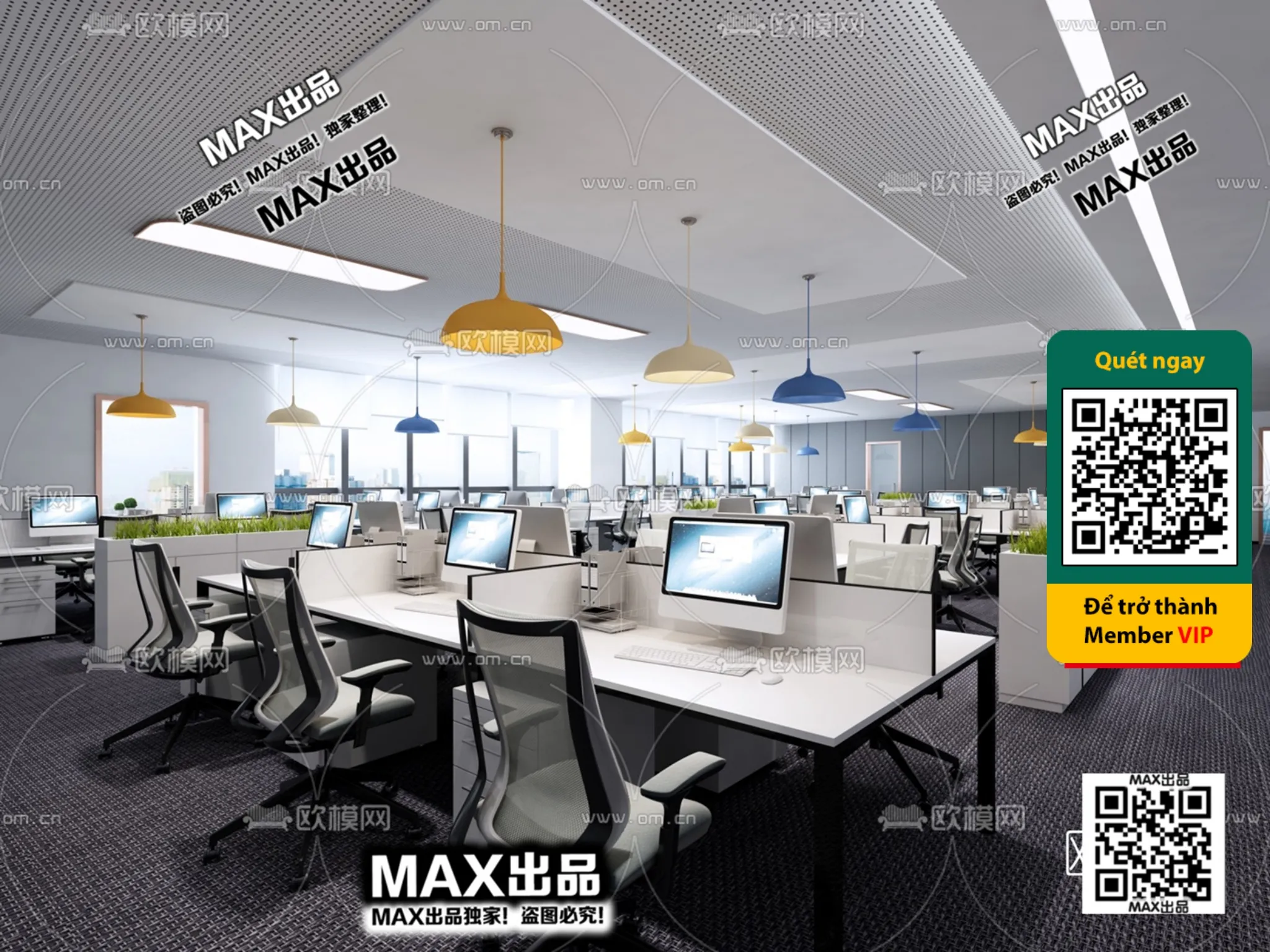 OFFICE SPACE – VRAY / CORONA – 3D MODEL – 4815 OFFICE SPACE – VRAY / CORONA – 3D MODEL – 4815