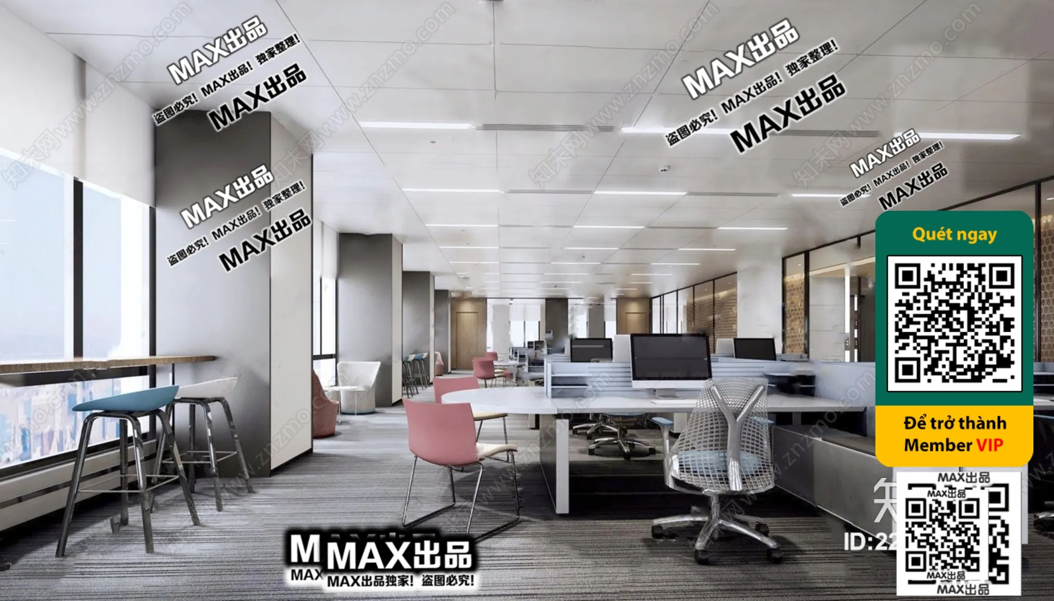 OFFICE SPACE – VRAY / CORONA – 3D MODEL – 4816 OFFICE SPACE – VRAY / CORONA – 3D MODEL – 4816