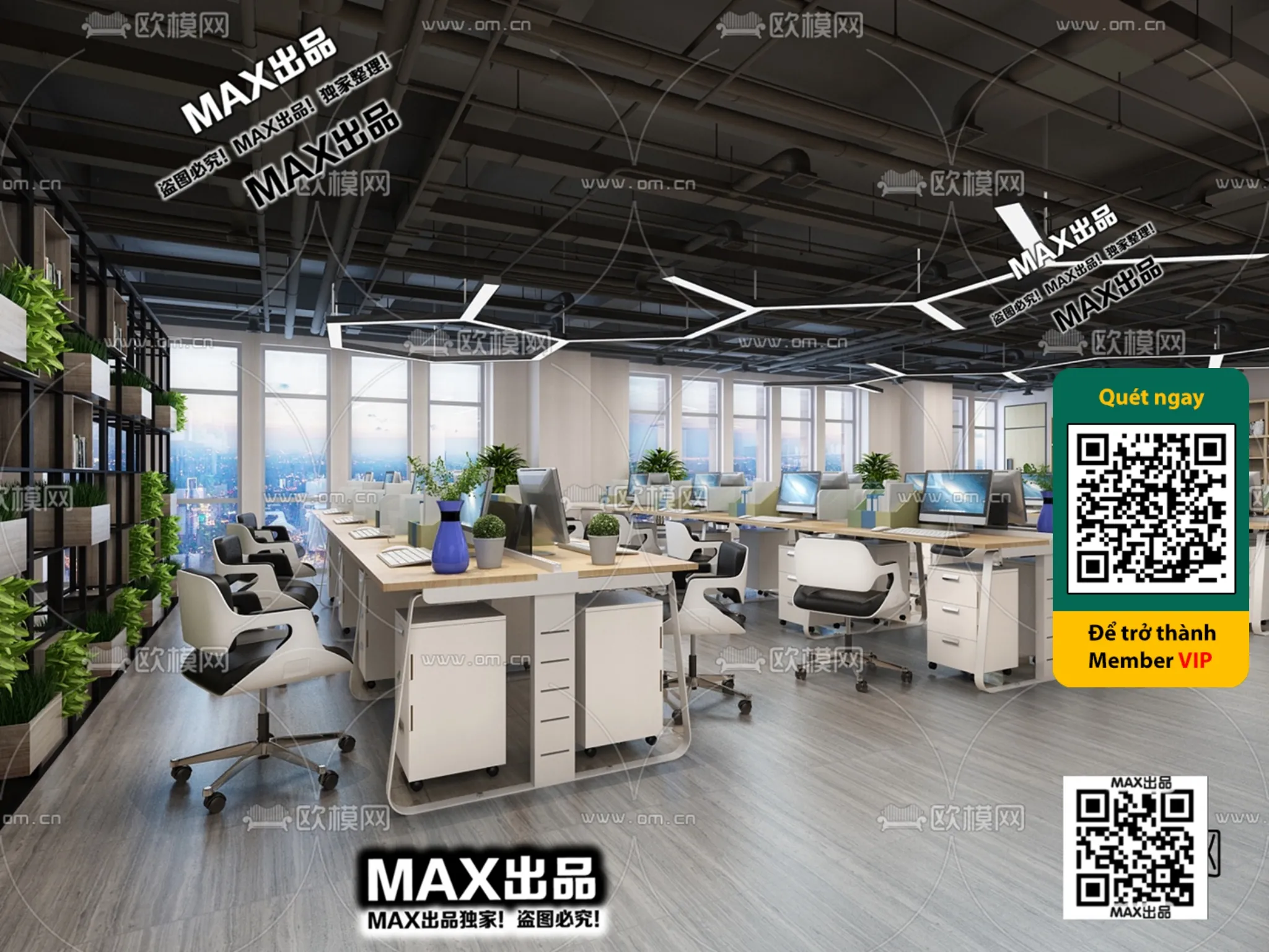 OFFICE SPACE – VRAY / CORONA – 3D MODEL – 4817 OFFICE SPACE – VRAY / CORONA – 3D MODEL – 4817