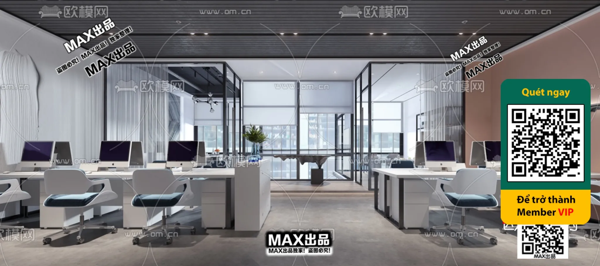 OFFICE SPACE – VRAY / CORONA – 3D MODEL – 4818 OFFICE SPACE – VRAY / CORONA – 3D MODEL – 4818