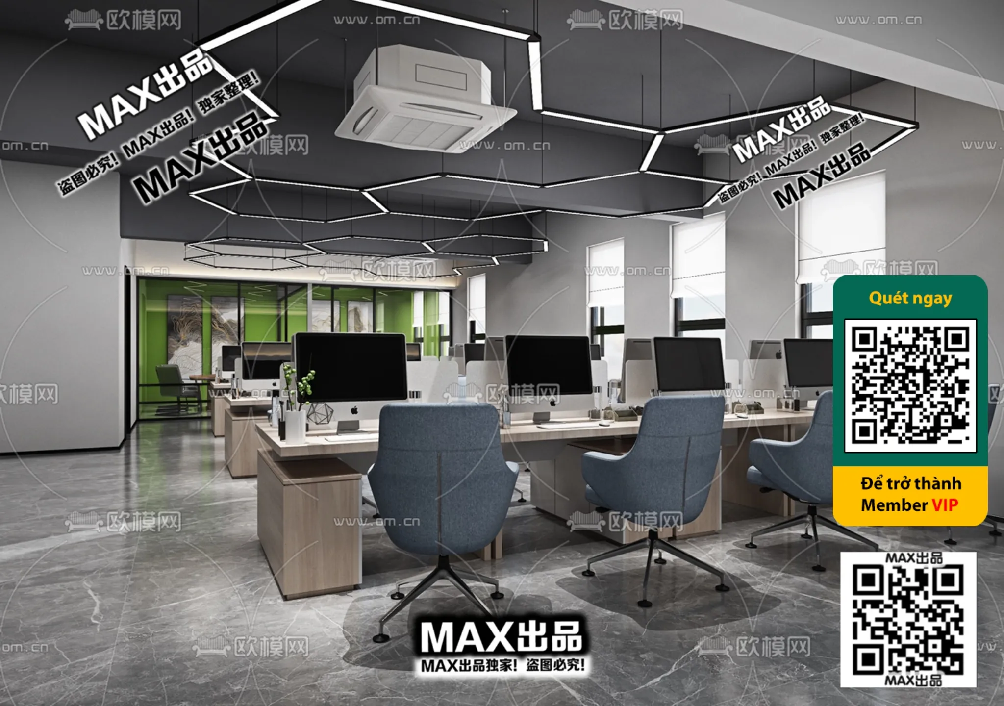OFFICE SPACE – VRAY / CORONA – 3D MODEL – 4824 OFFICE SPACE – VRAY / CORONA – 3D MODEL – 4824