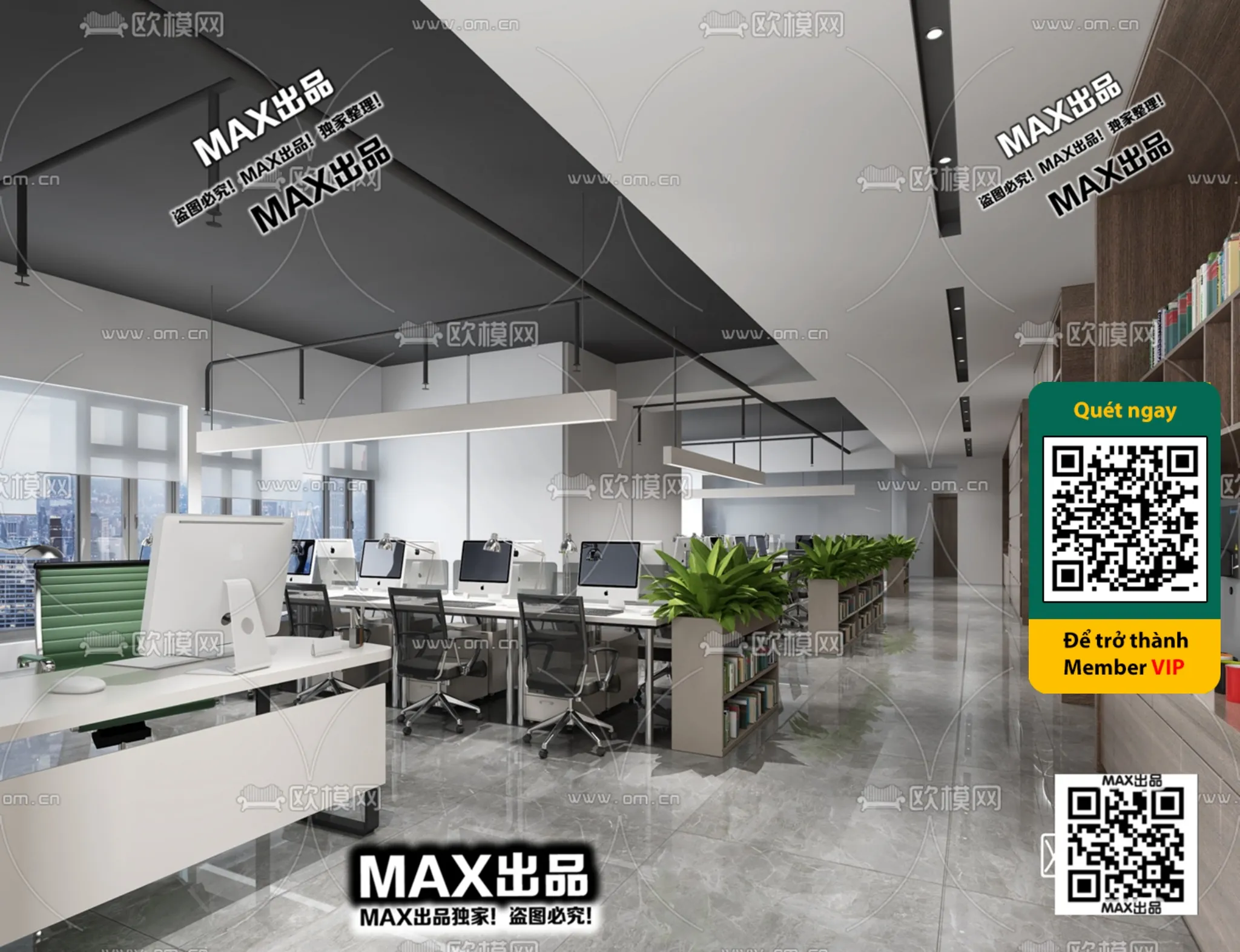 OFFICE SPACE – VRAY / CORONA – 3D MODEL – 4827 OFFICE SPACE – VRAY / CORONA – 3D MODEL – 4827