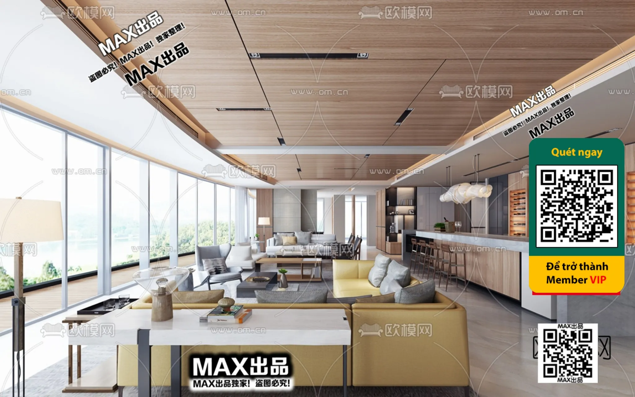 OFFICE SPACE - VRAY / CORONA - 3D MODEL - 4833 - 3DSKY Decor Helper