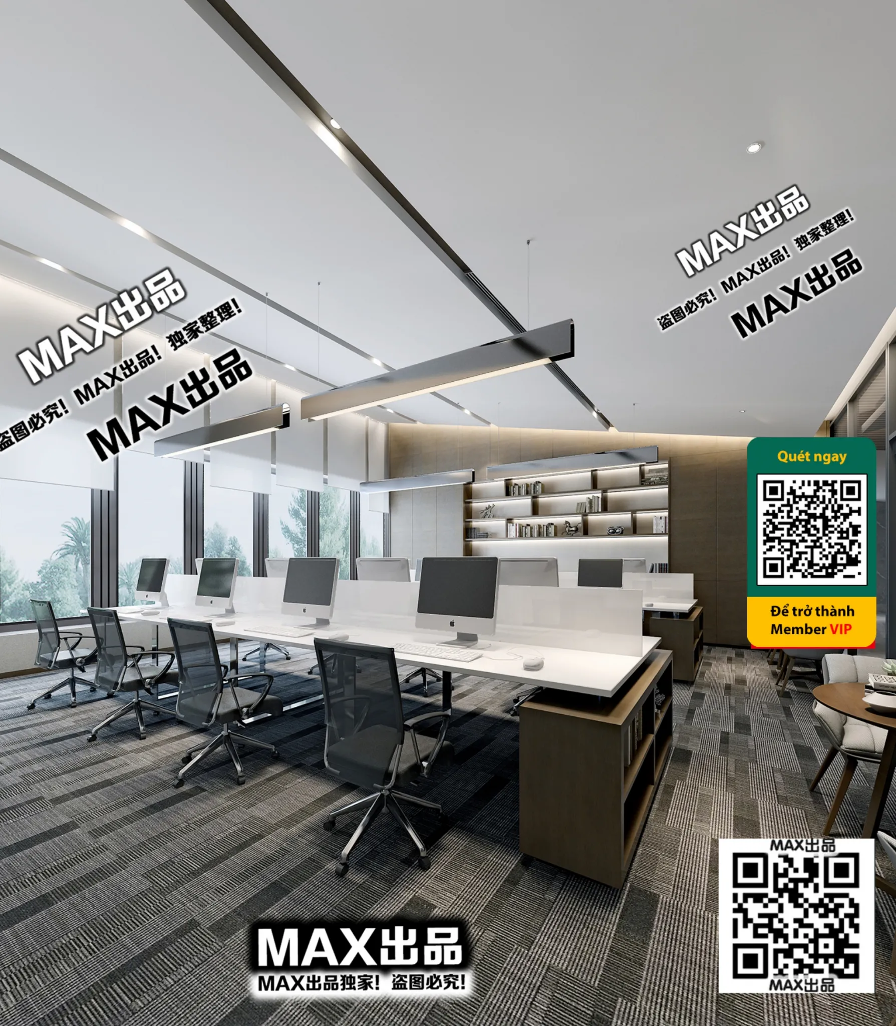 OFFICE SPACE – VRAY / CORONA – 3D MODEL – 4840 OFFICE SPACE – VRAY / CORONA – 3D MODEL – 4840