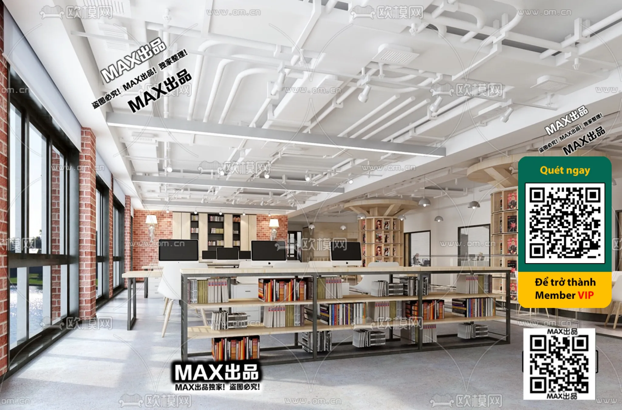 OFFICE SPACE – VRAY / CORONA – 3D MODEL – 4847 OFFICE SPACE – VRAY / CORONA – 3D MODEL – 4847