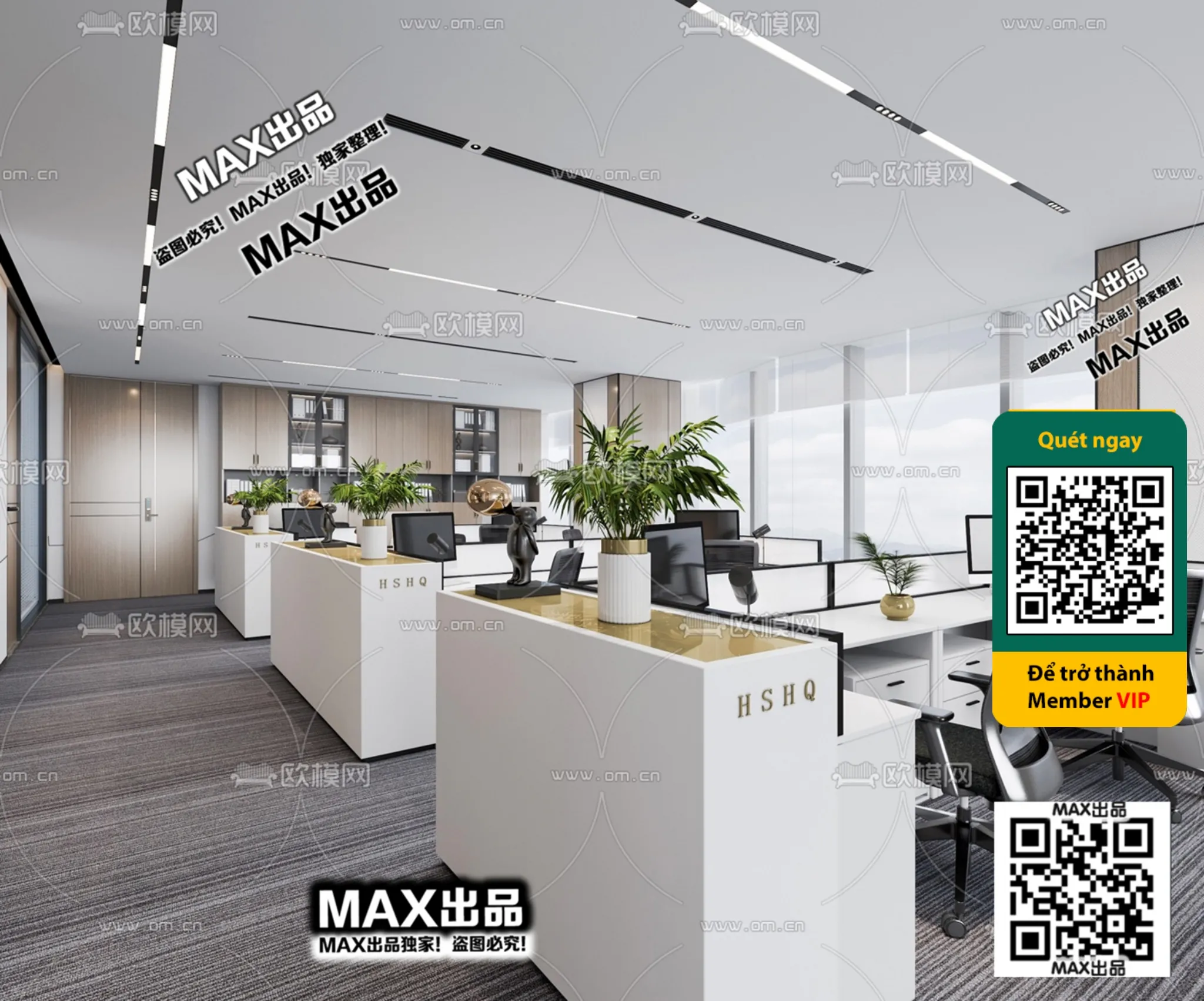 OFFICE SPACE – VRAY / CORONA – 3D MODEL – 4849 OFFICE SPACE – VRAY / CORONA – 3D MODEL – 4849