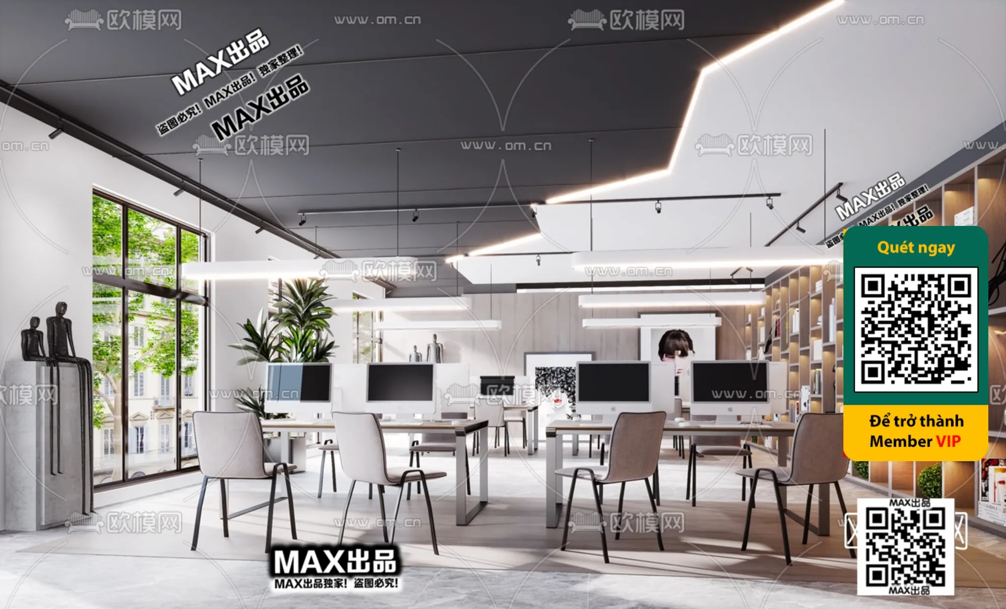 OFFICE SPACE – VRAY / CORONA – 3D MODEL – 4852 OFFICE SPACE – VRAY / CORONA – 3D MODEL – 4852