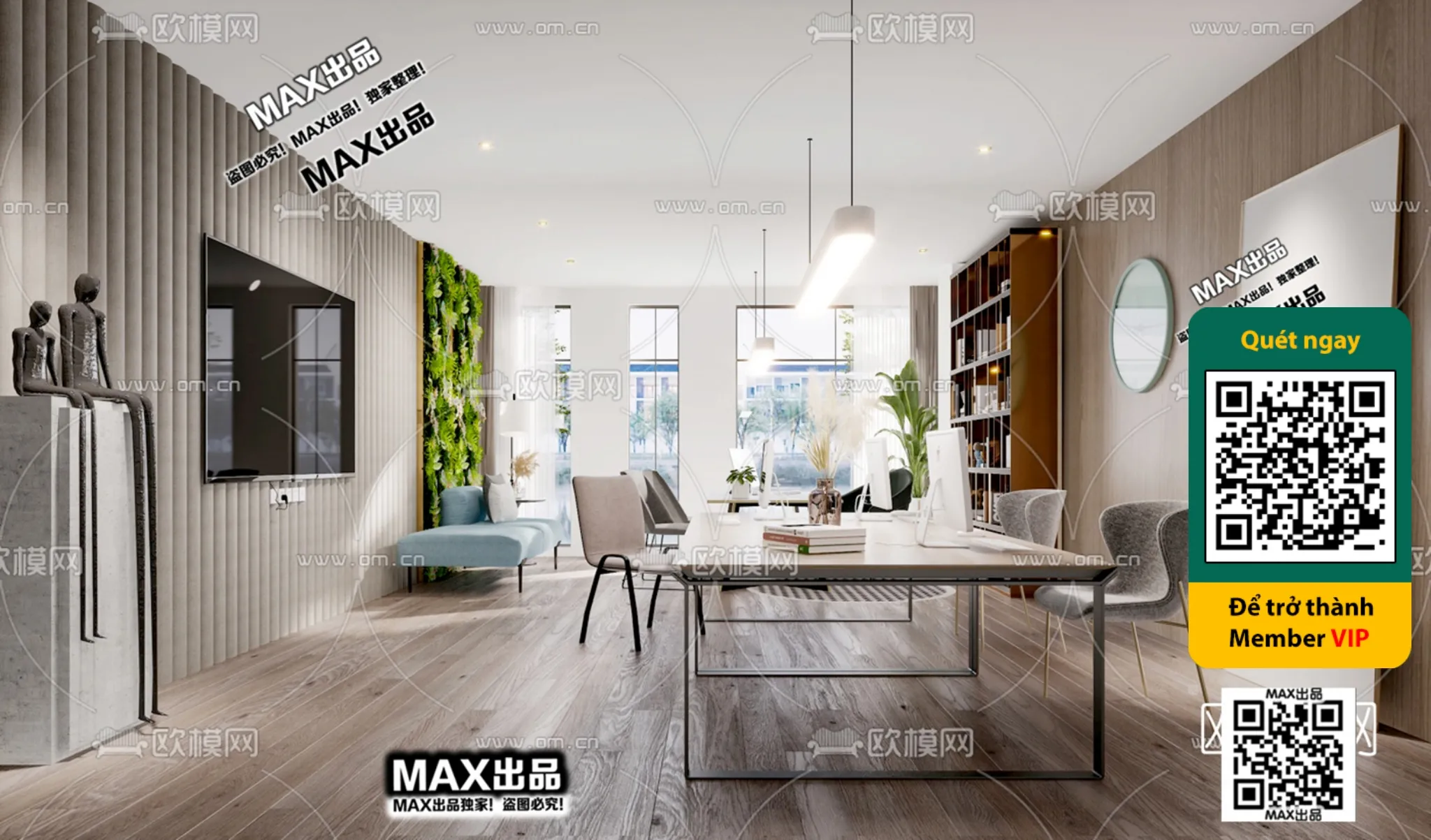OFFICE SPACE – VRAY / CORONA – 3D MODEL – 4853 OFFICE SPACE – VRAY / CORONA – 3D MODEL – 4853